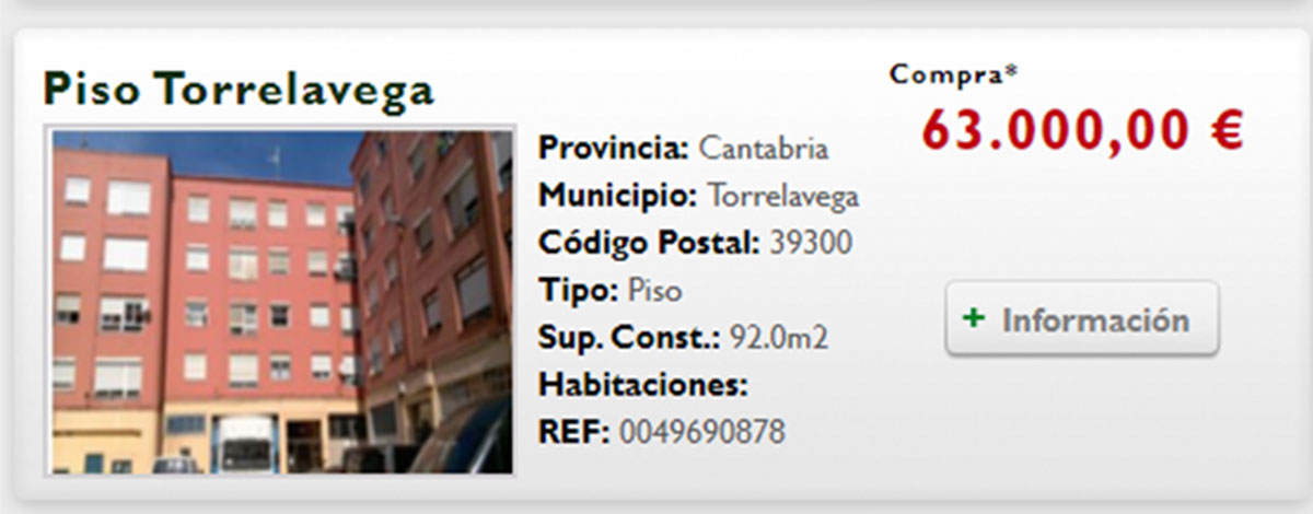 Piso en Cantabria por 63.000 euros