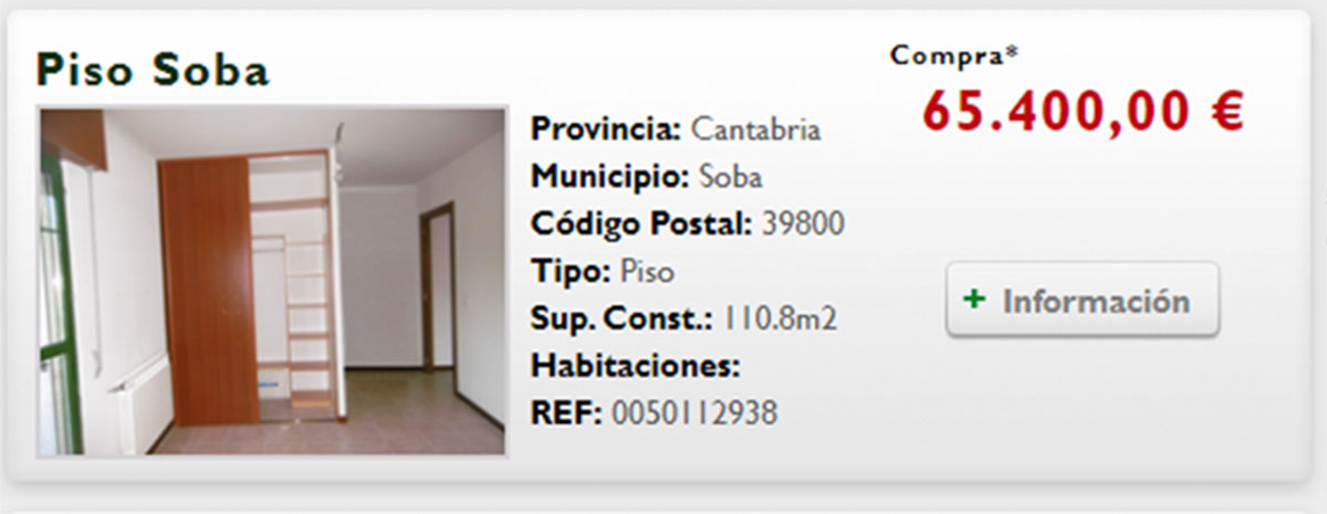 Piso en Cantabria por 65.400 euros