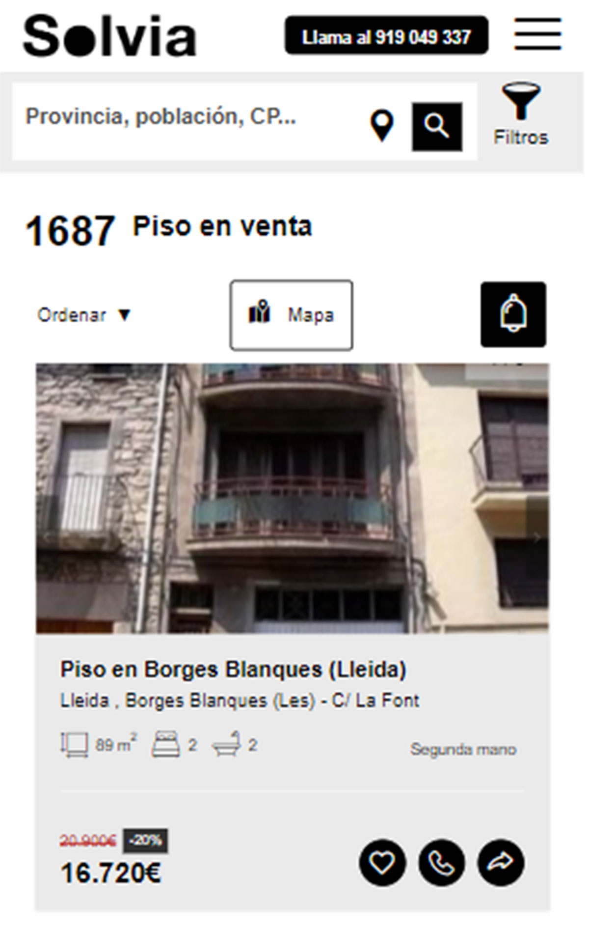 Piso con dos baños por 16.000 euros