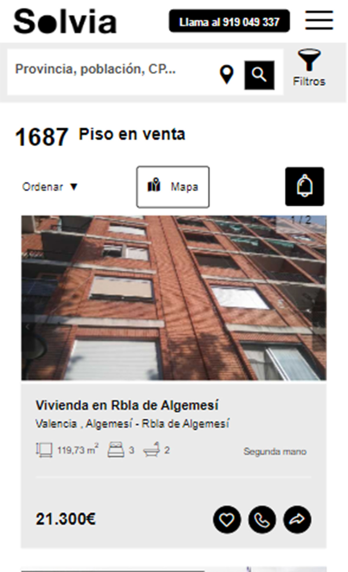 Piso con dos baños por 21.000 euros