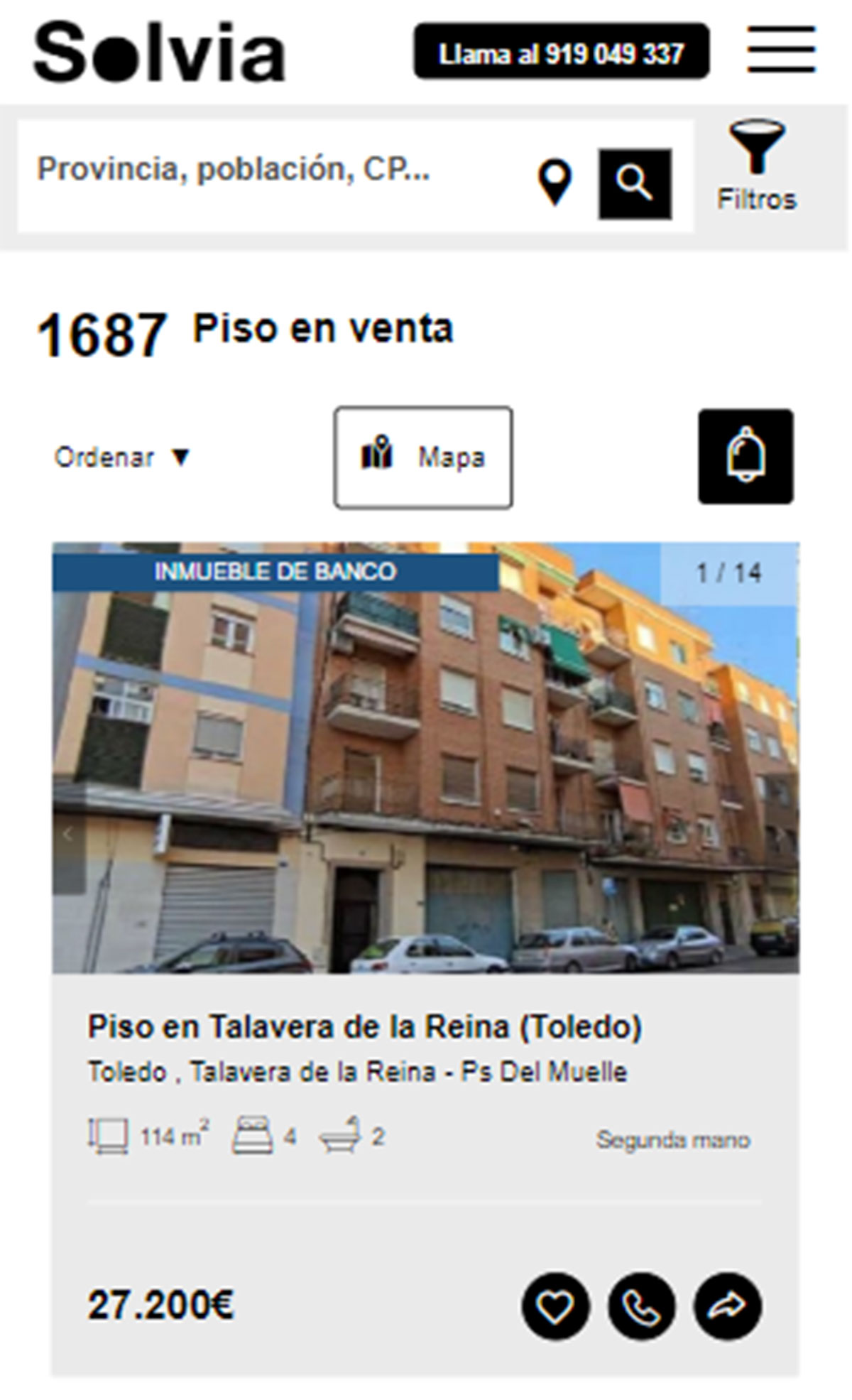 Piso con dos baños por 27.000 euros