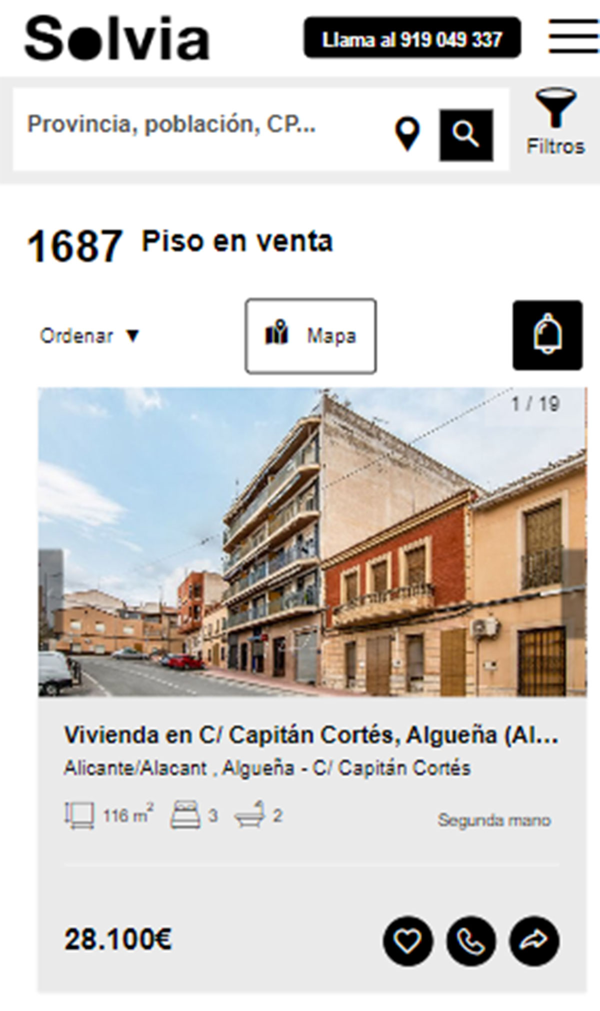 Piso con dos baños por 28.000 euros