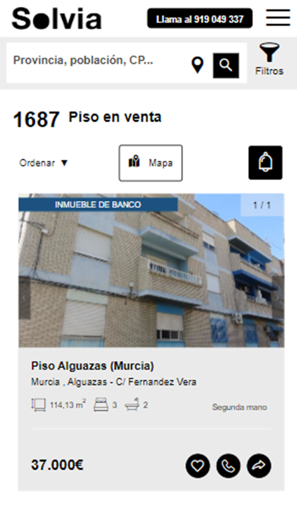 Piso con dos baños por 37.000 euros