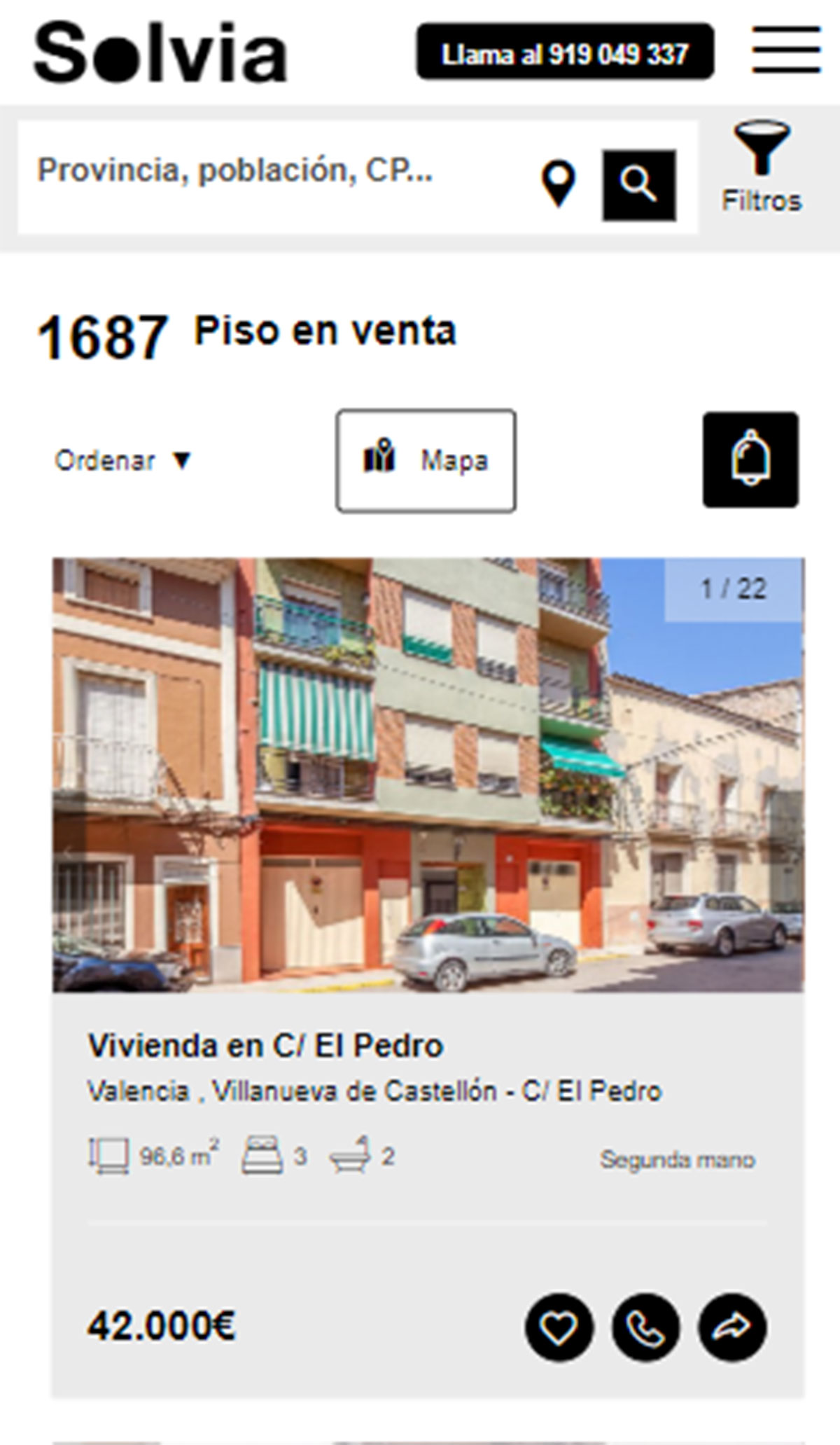 Piso con dos baños por 42.000 euros