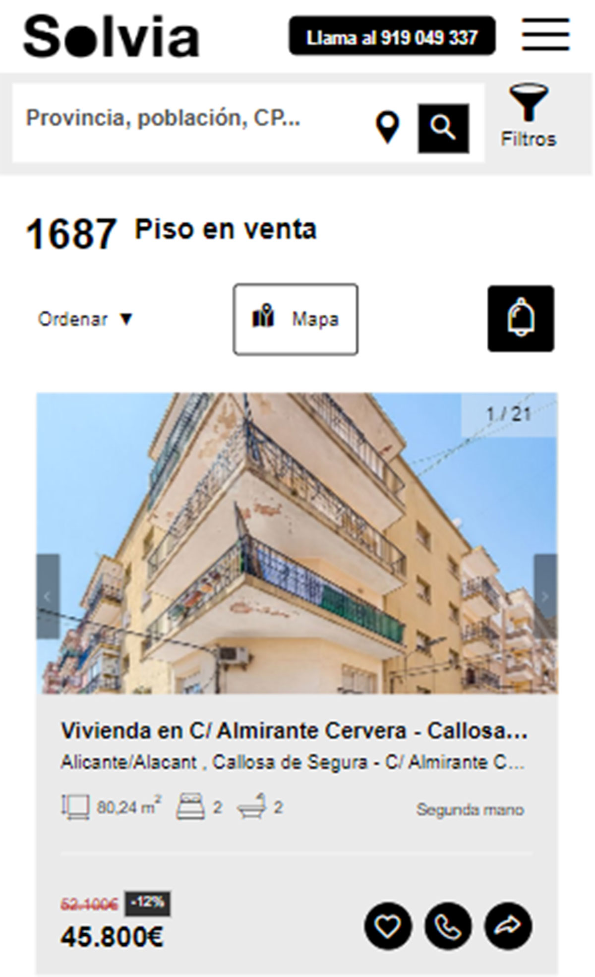 Piso con dos baños por 45.000 euros