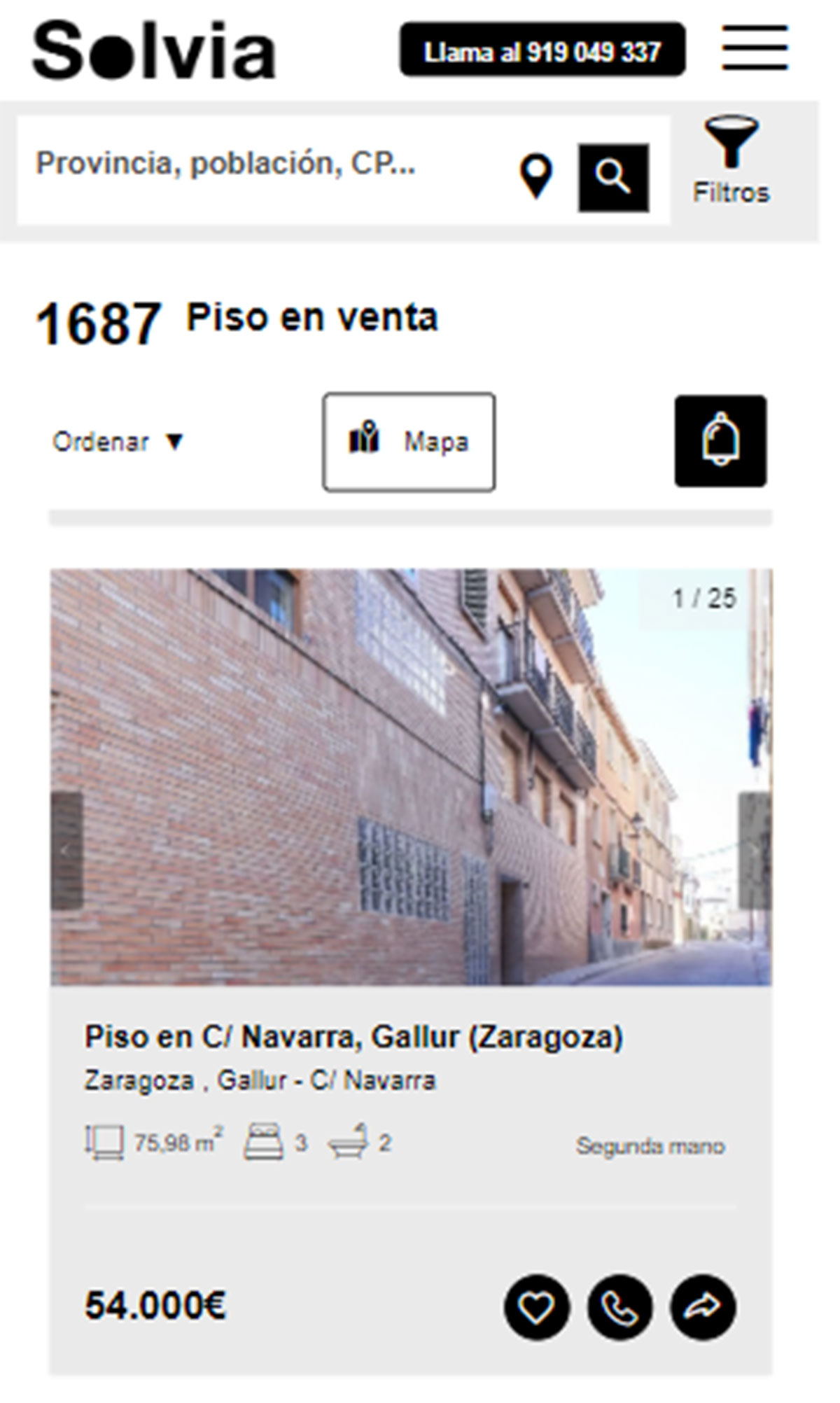 Piso con dos baños por 54.000 euros