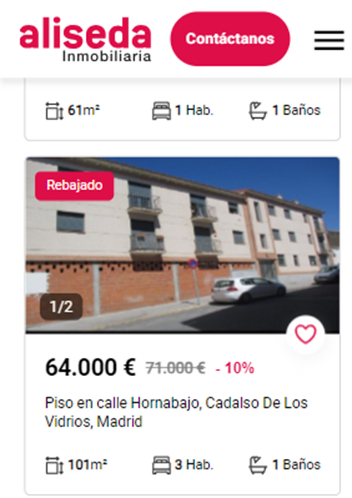 Piso en Madrid por 64.000 euros