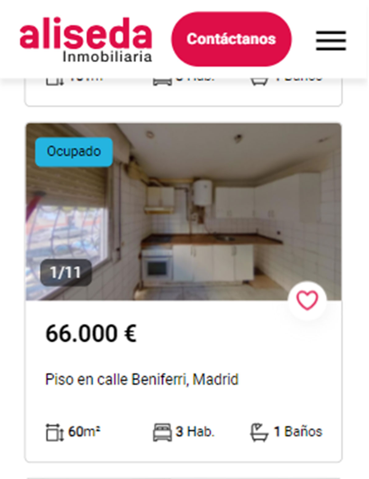 Piso en Madrid por 66.000 euros