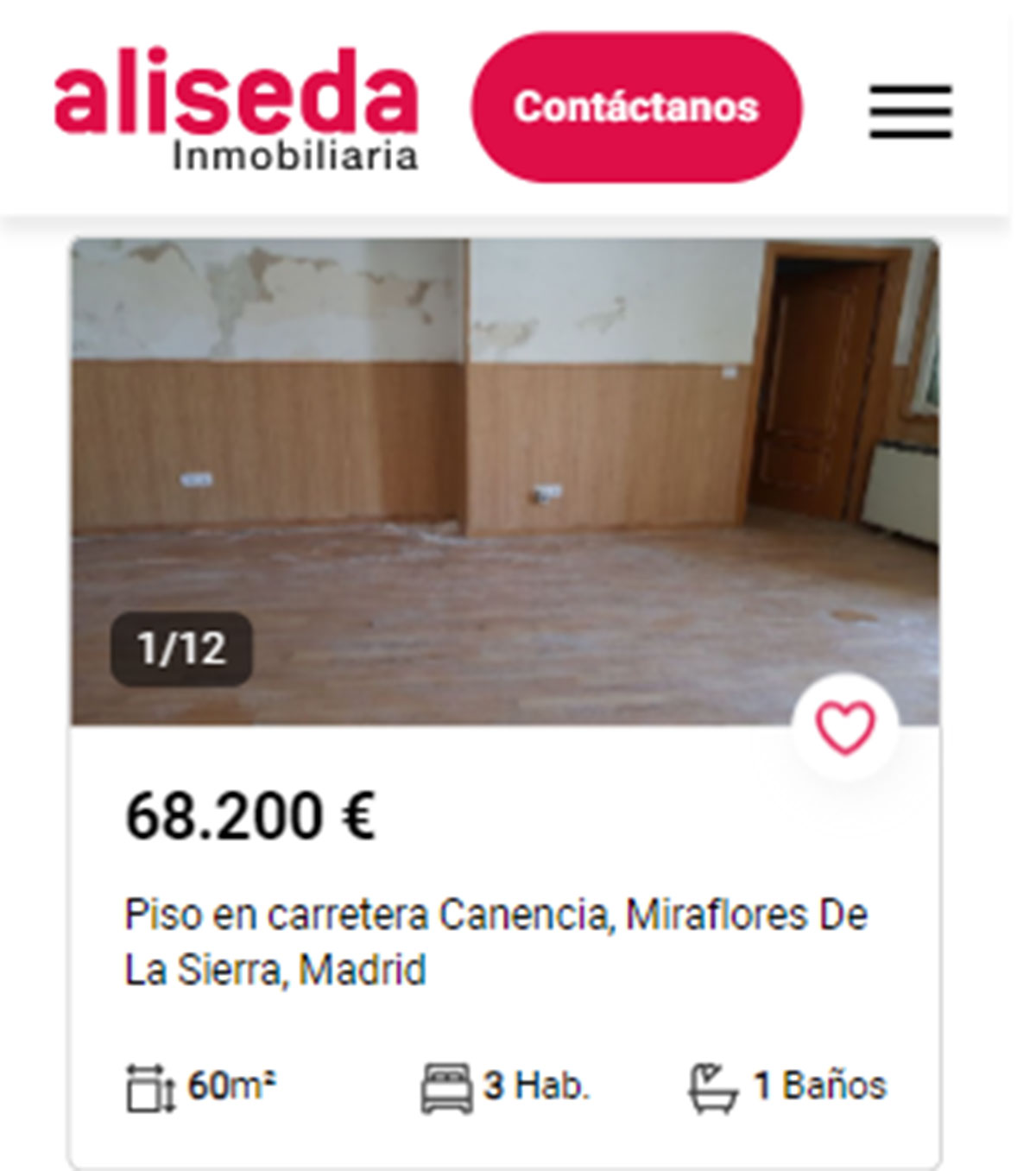 Piso en Madrid por 68.000 euros