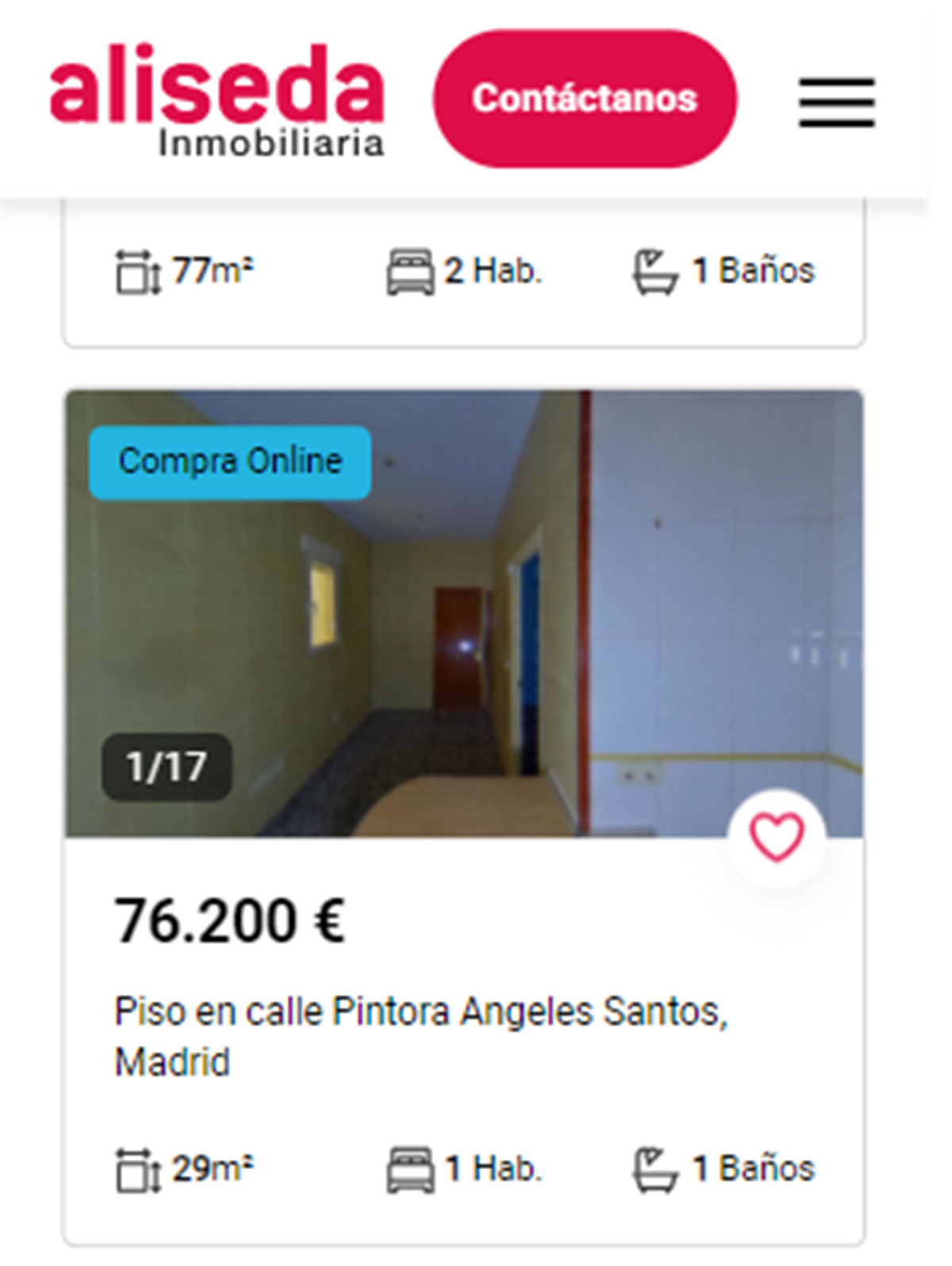 Piso en Madrid por 76.000 euros