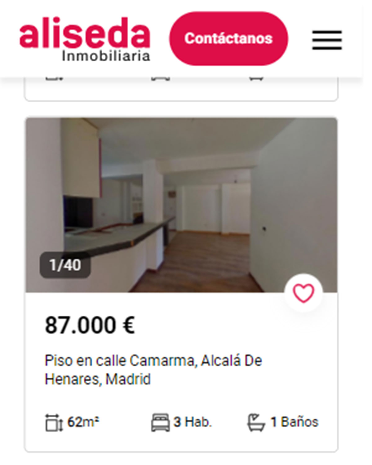 Piso en Madrid por 87.000 euros