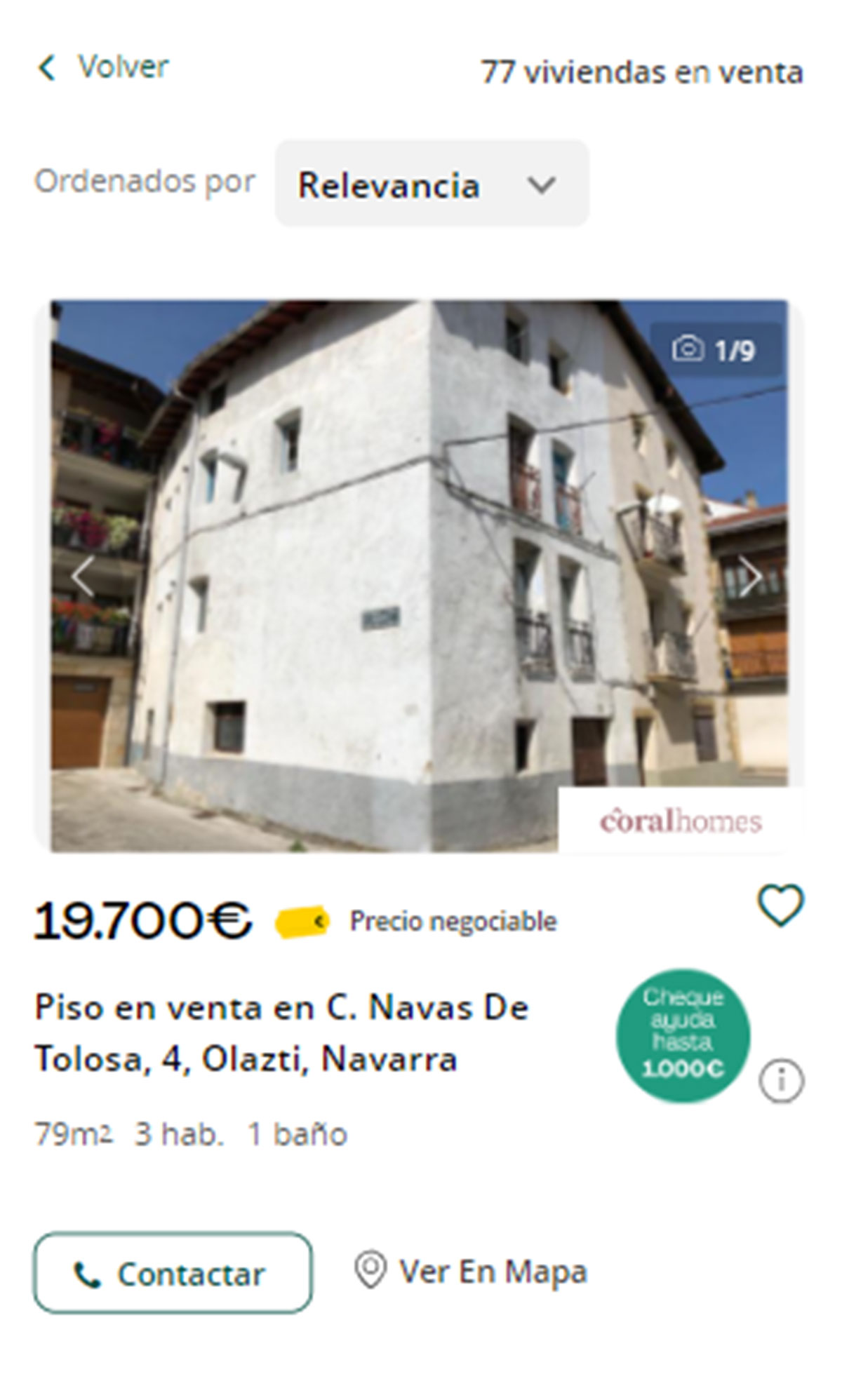 Piso en Navarra por 19.000 euros