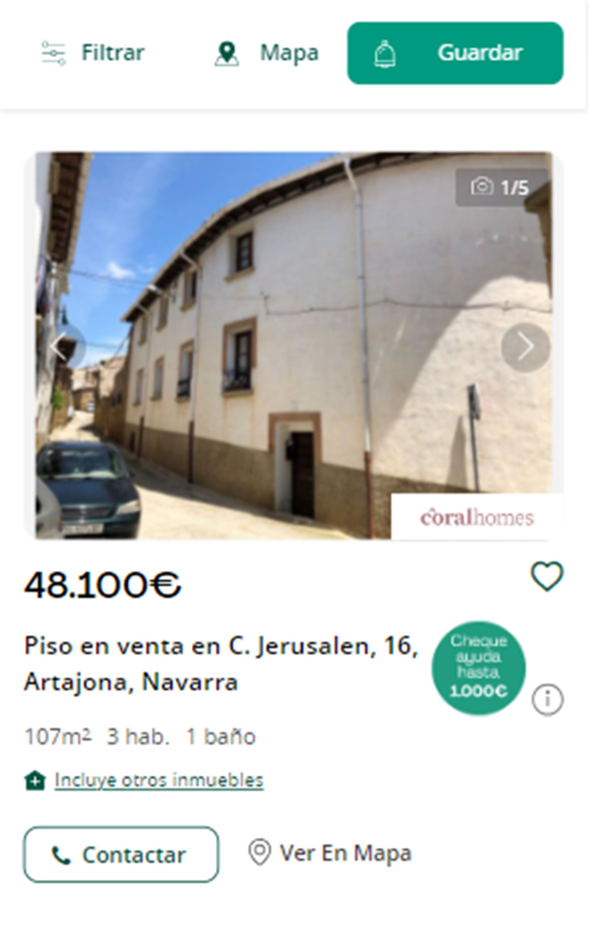 Piso en Navarra por 48.000 euros