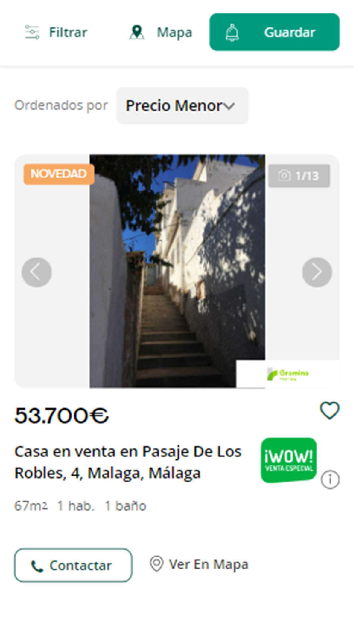 Piso a la venta en Málaga por 53.700 euros
