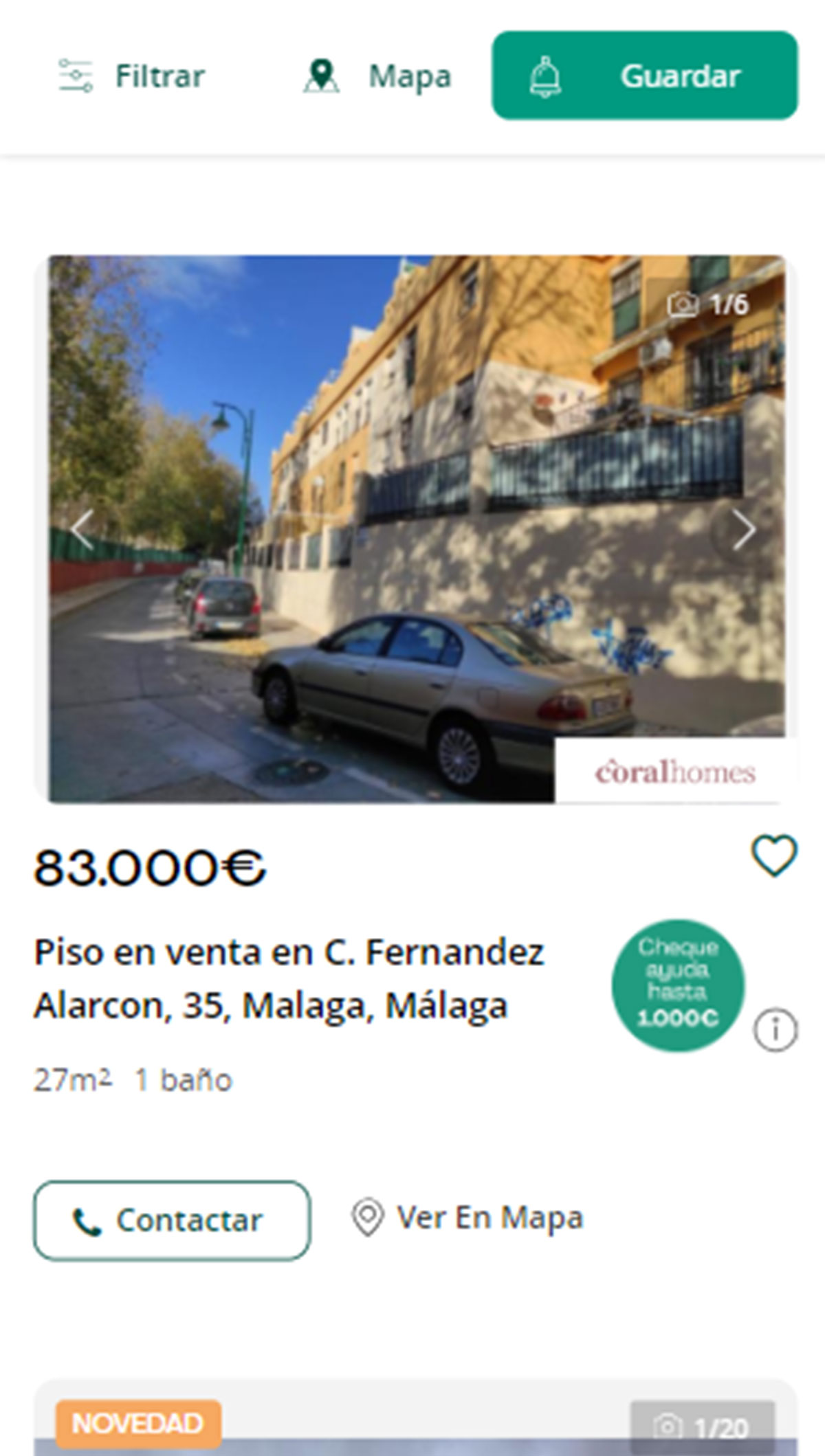 Piso a la venta en Málaga por 83.000 euros