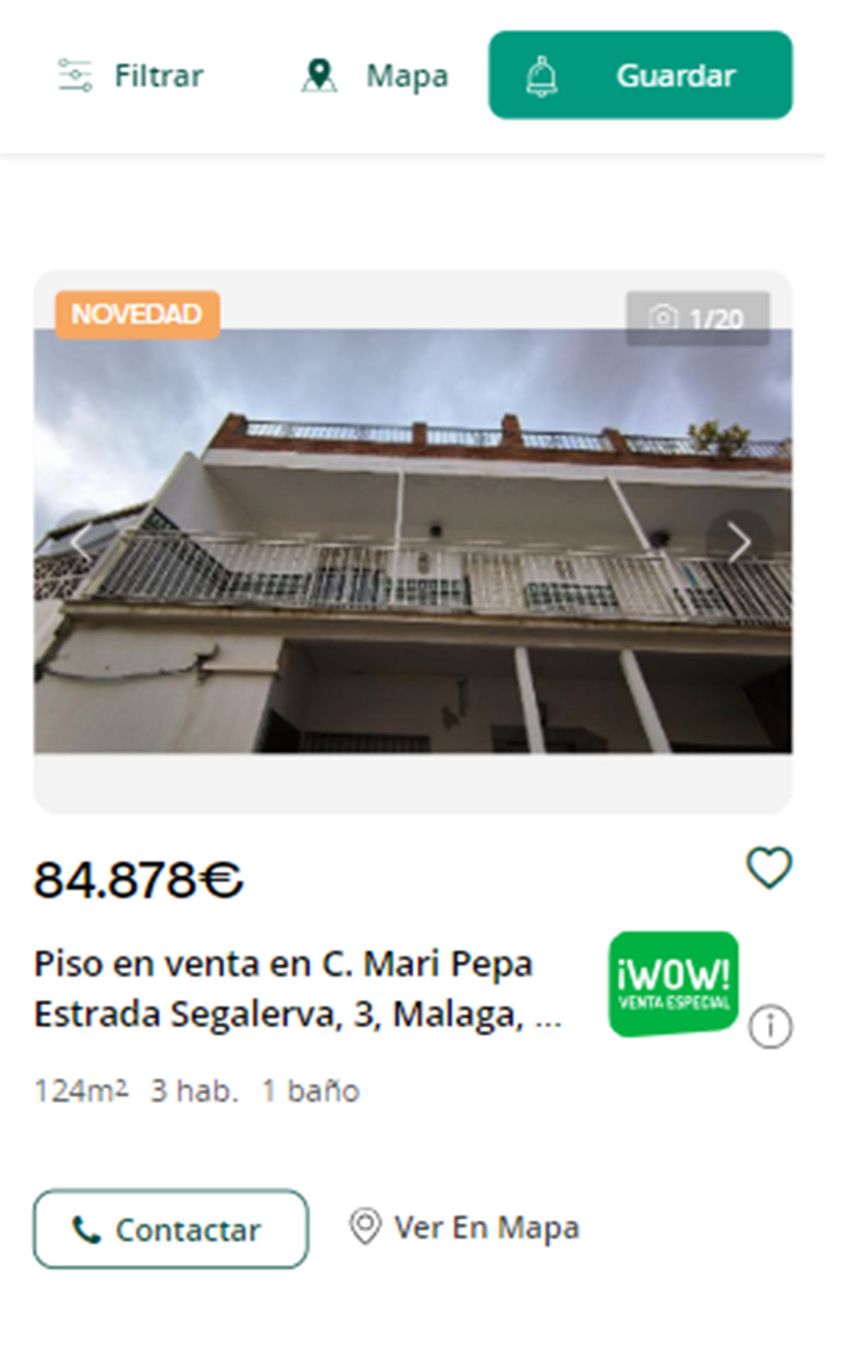 Piso a la venta en Málaga por 84.000 euros