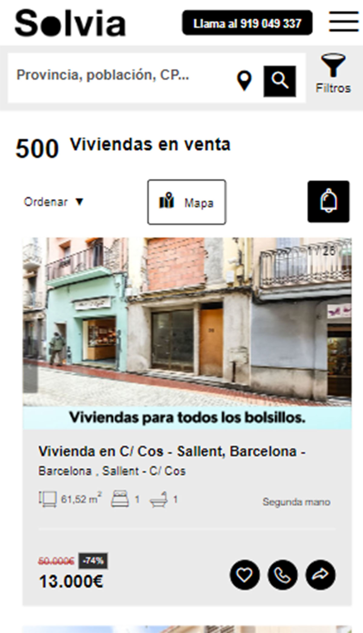Piso a la venta con cocina amueblada por 13.000 euros