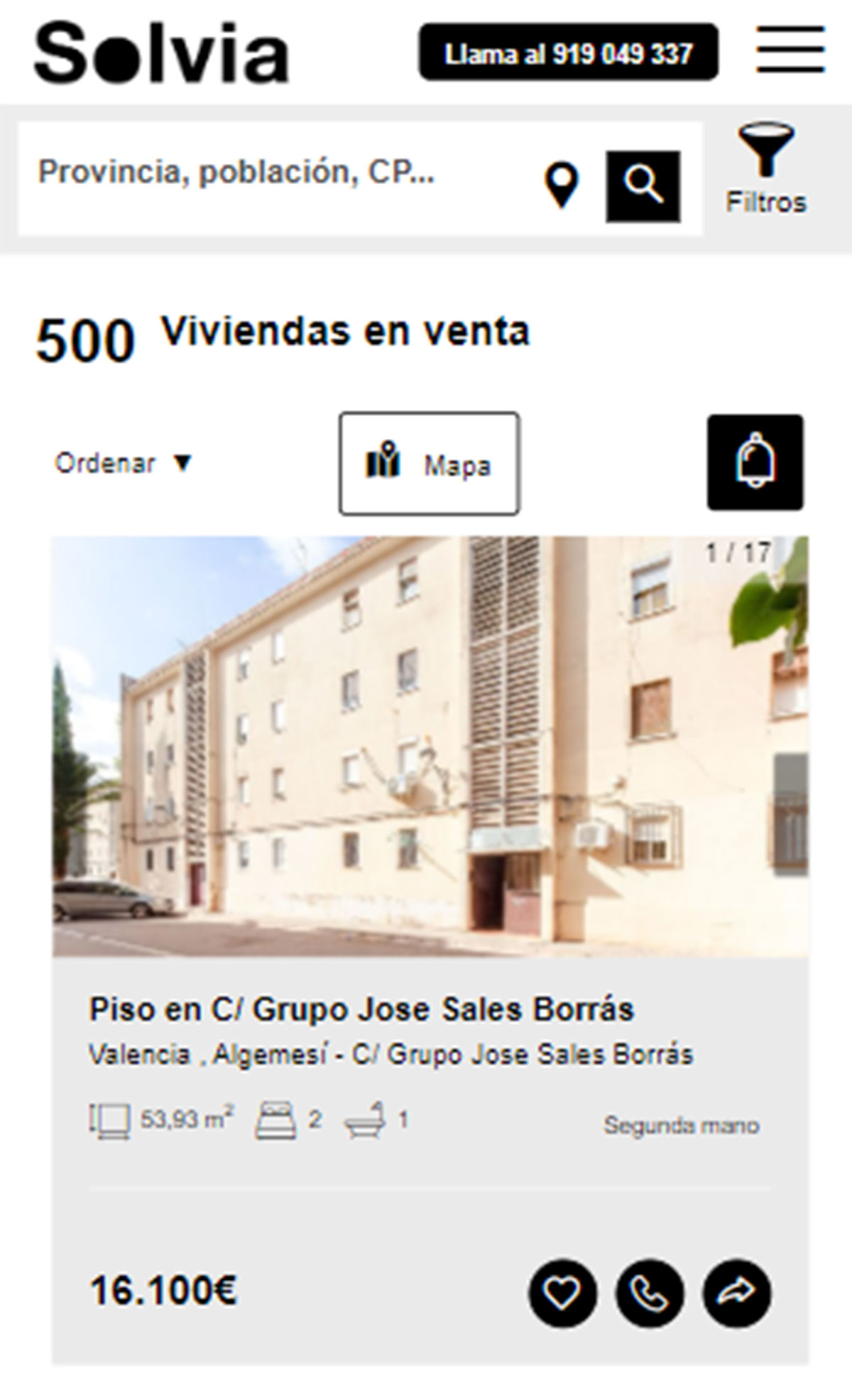 Piso a la venta con cocina amueblada por 16.000 euros