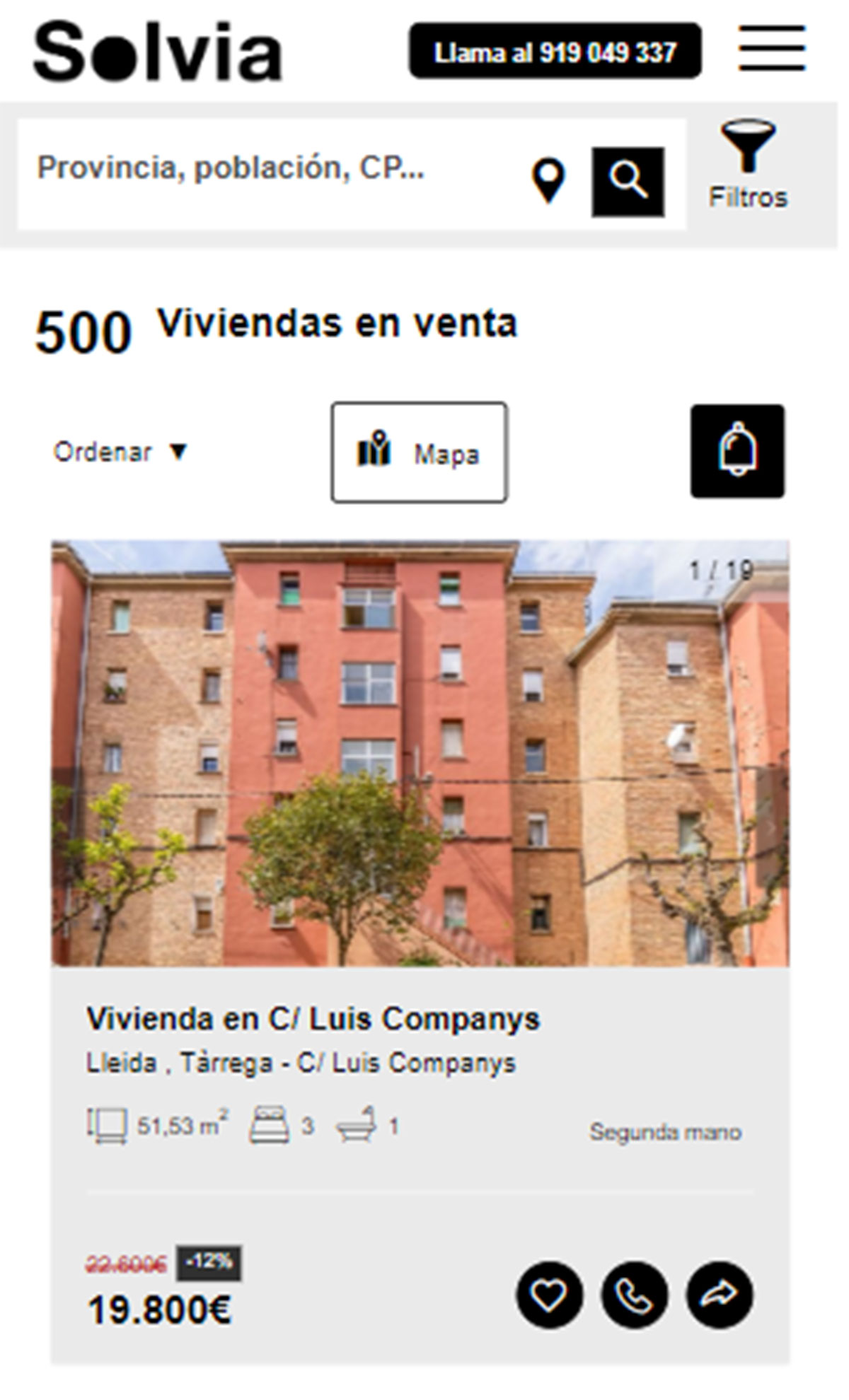 Piso a la venta con cocina amueblada por 19.800 euros