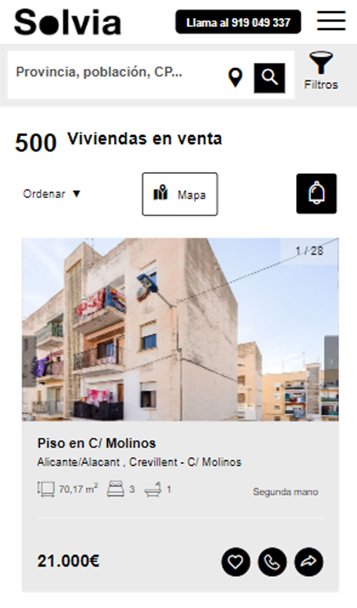 Piso a la venta con cocina amueblada por 21.000 euros
