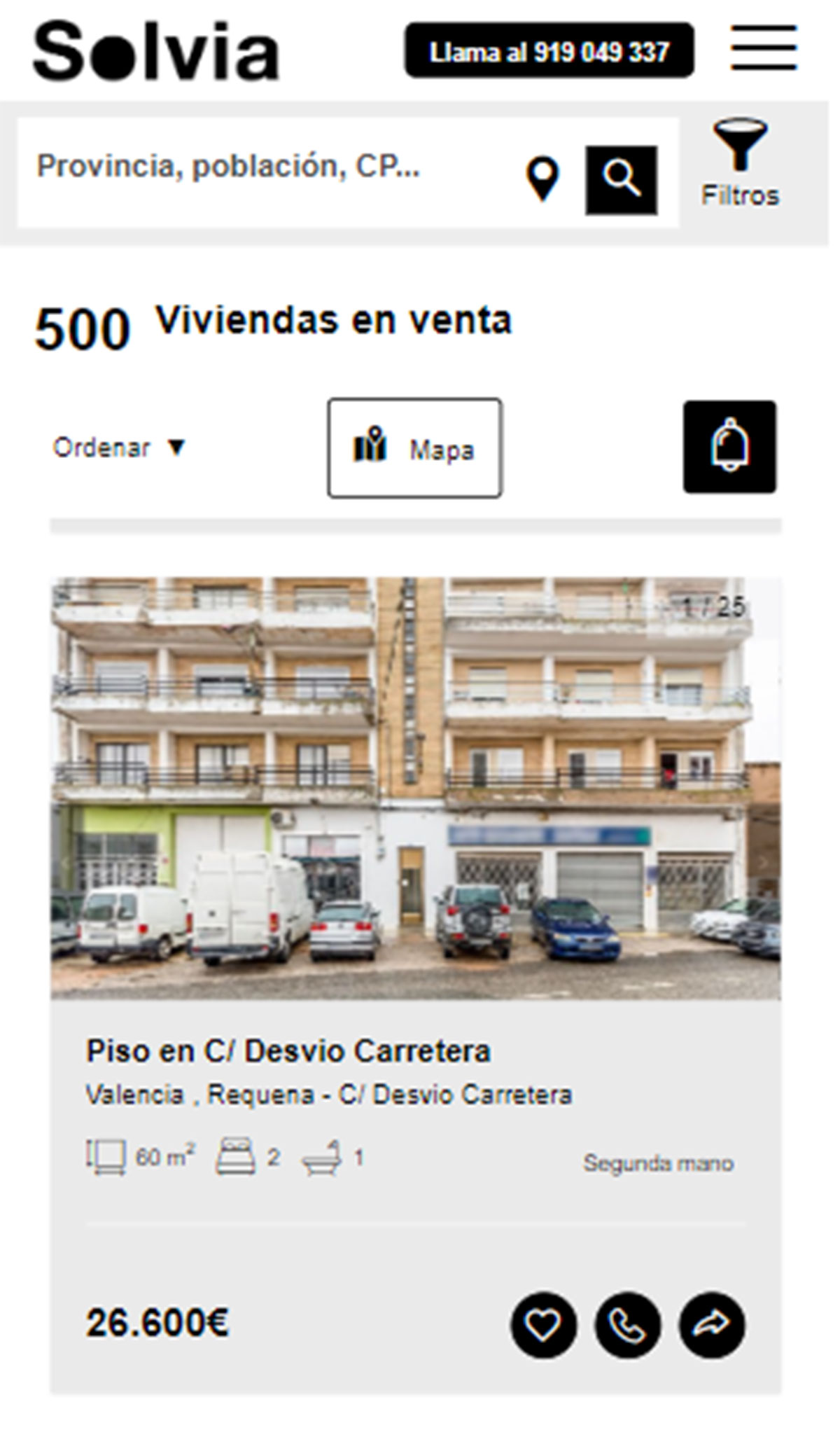 Piso a la venta con cocina amueblada por 26.600 euros