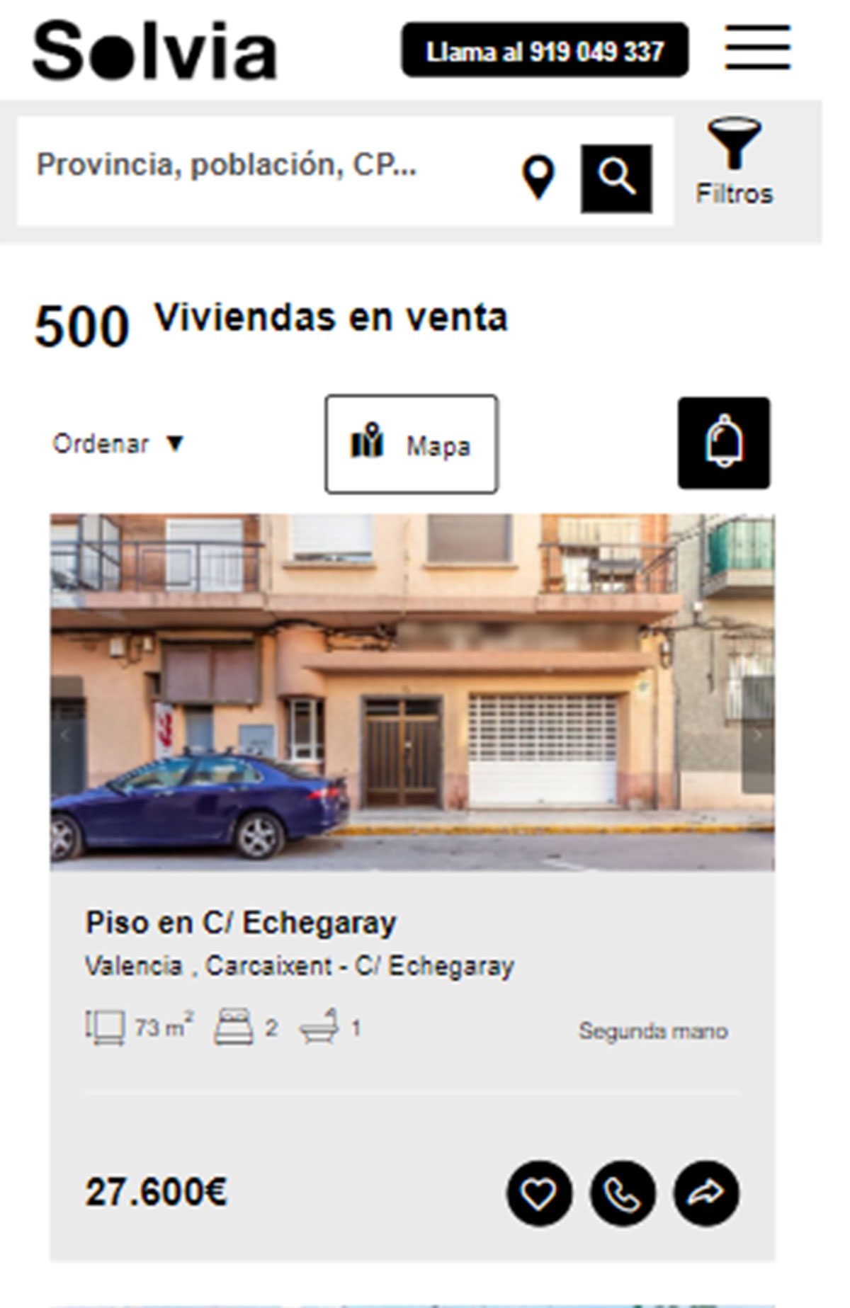 Piso a la venta con cocina amueblada por 27.600 euros