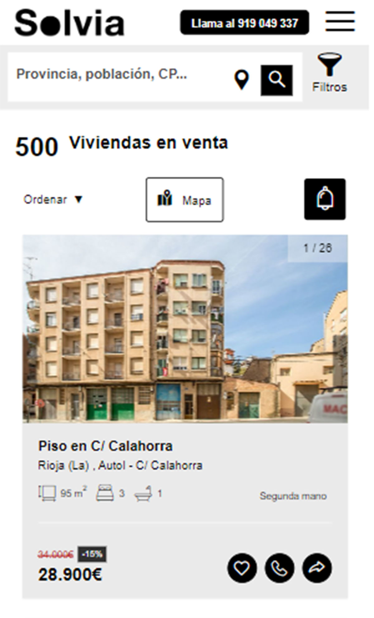 Piso a la venta con cocina amueblada por 28.900 euros