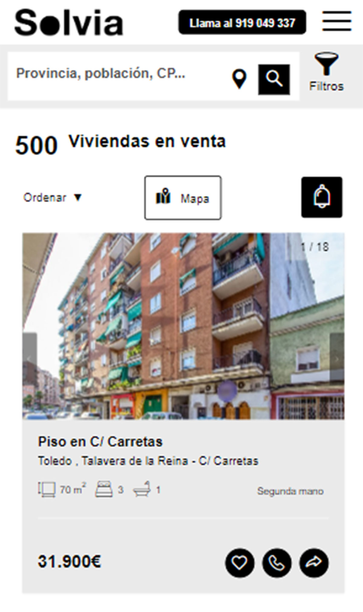 Piso a la venta con cocina amueblada por 31.900 euros