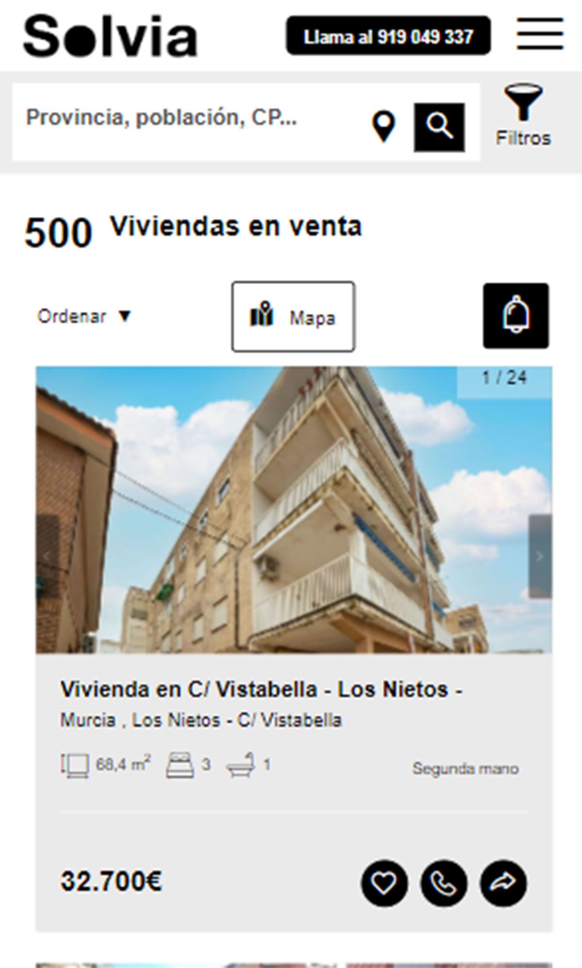 Piso a la venta con cocina amueblada por 32.700 euros