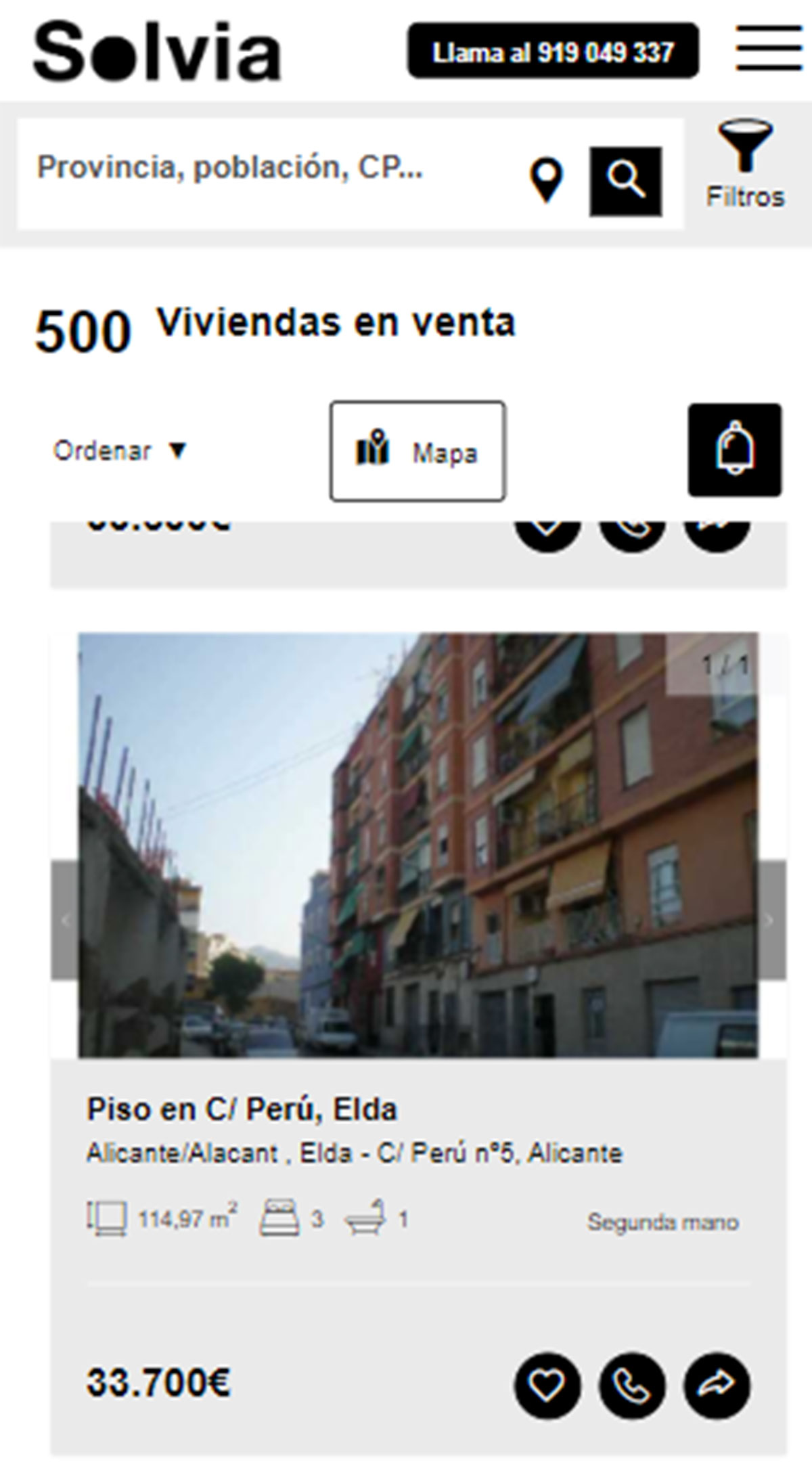 Piso a la venta con cocina amueblada por 33.700 euros