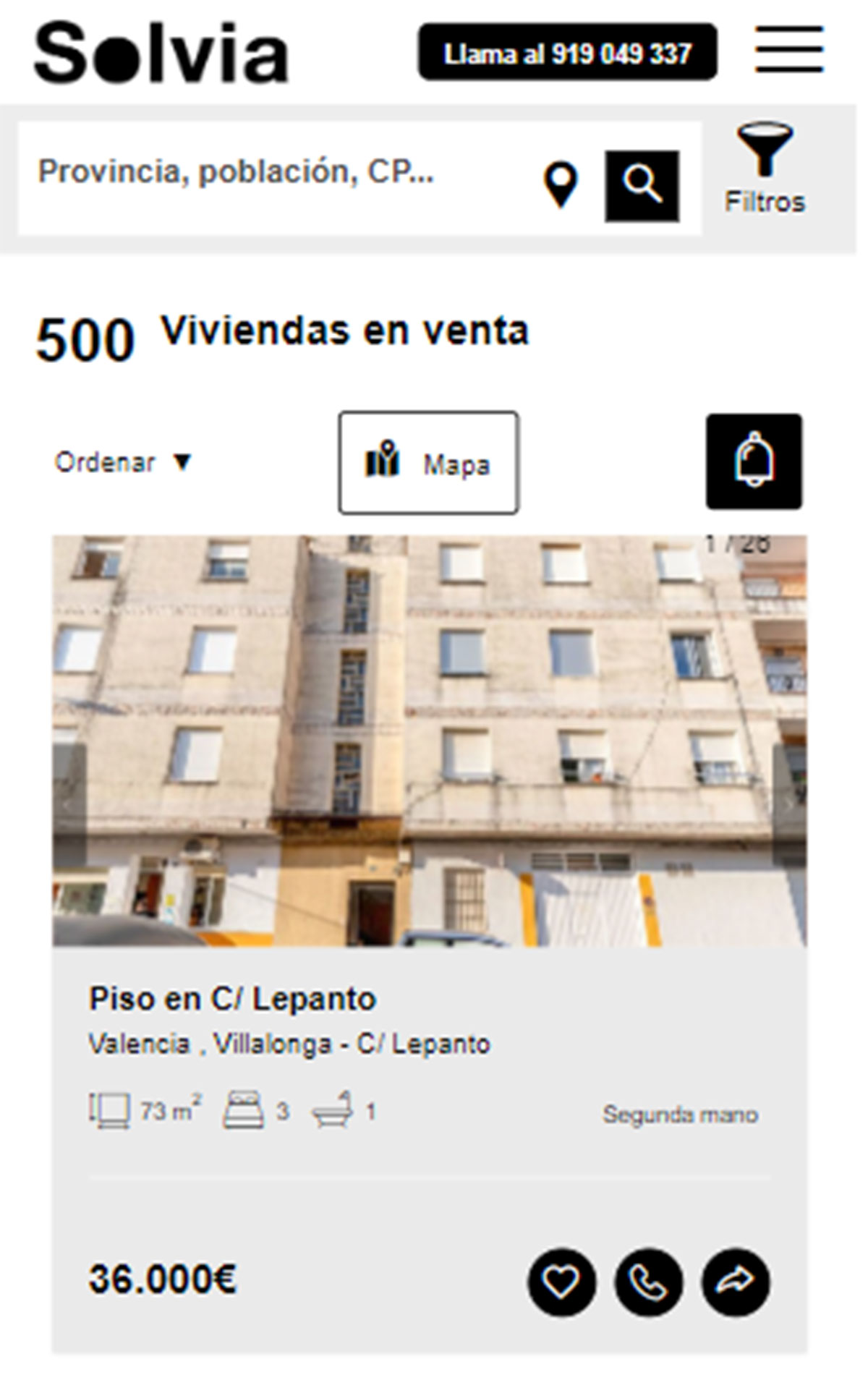 Piso a la venta con cocina amueblada por 36.000 euros