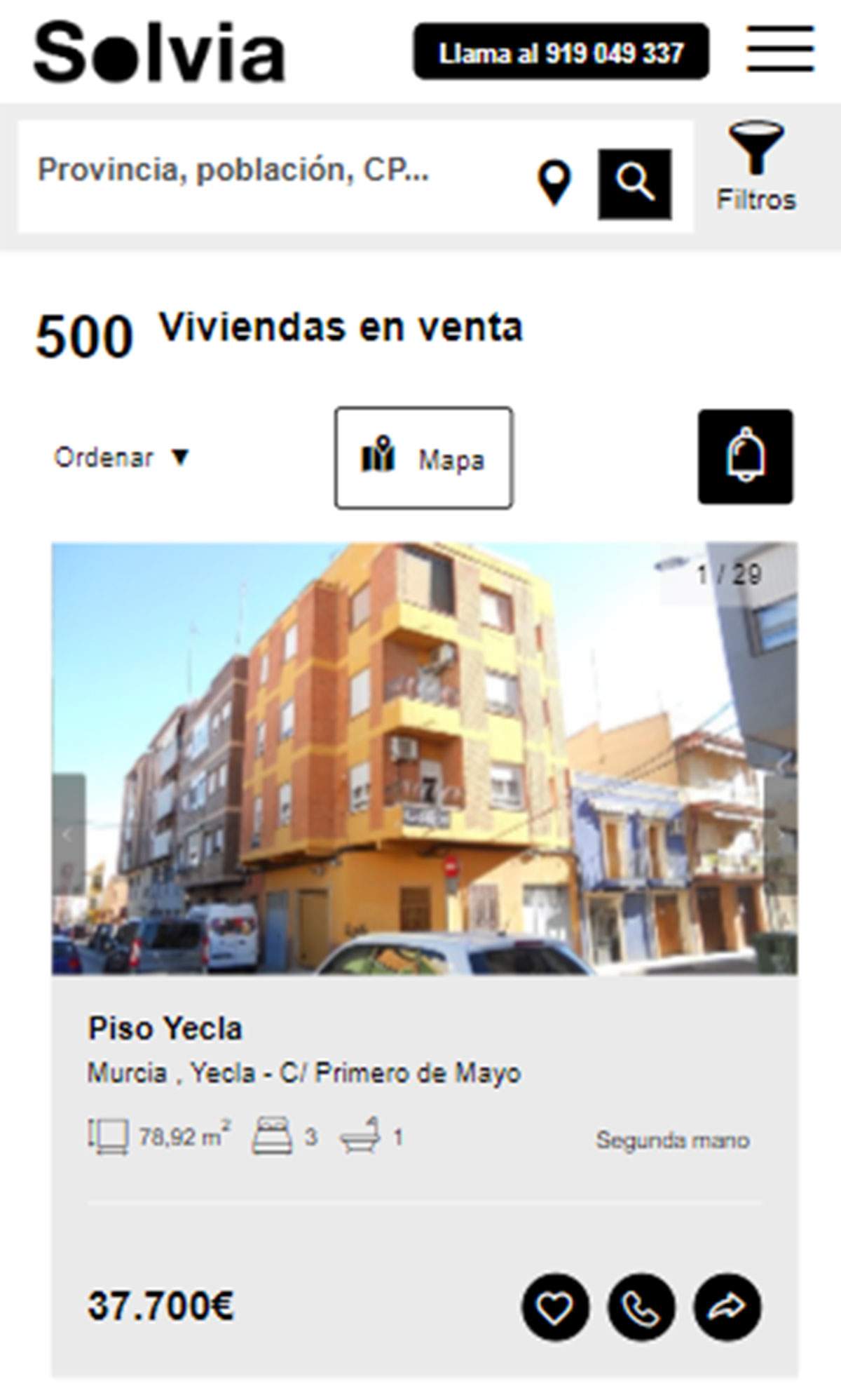 Piso a la venta con cocina amueblada por 37.700 euros