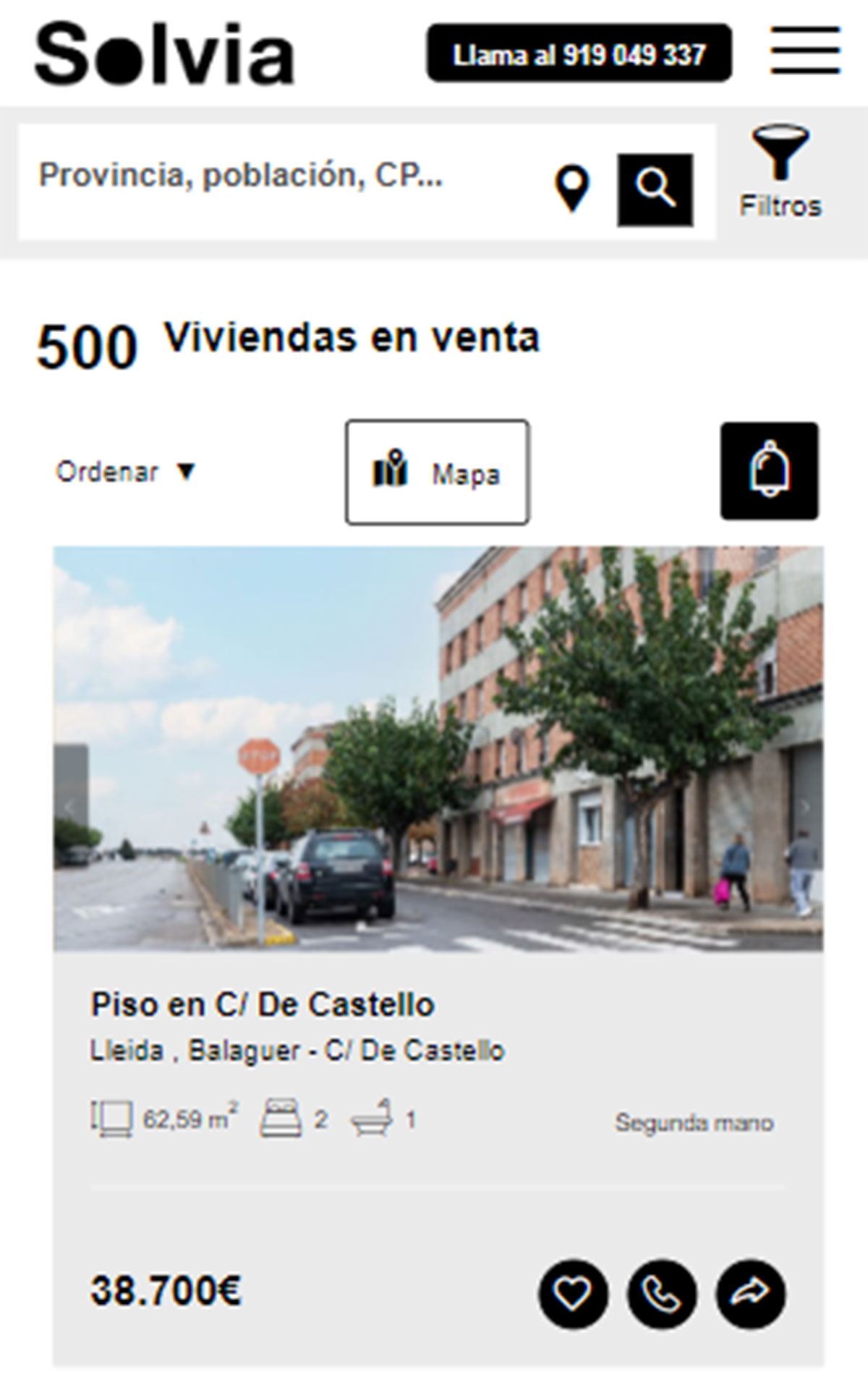 Piso a la venta con cocina amueblada por 38.700 euros