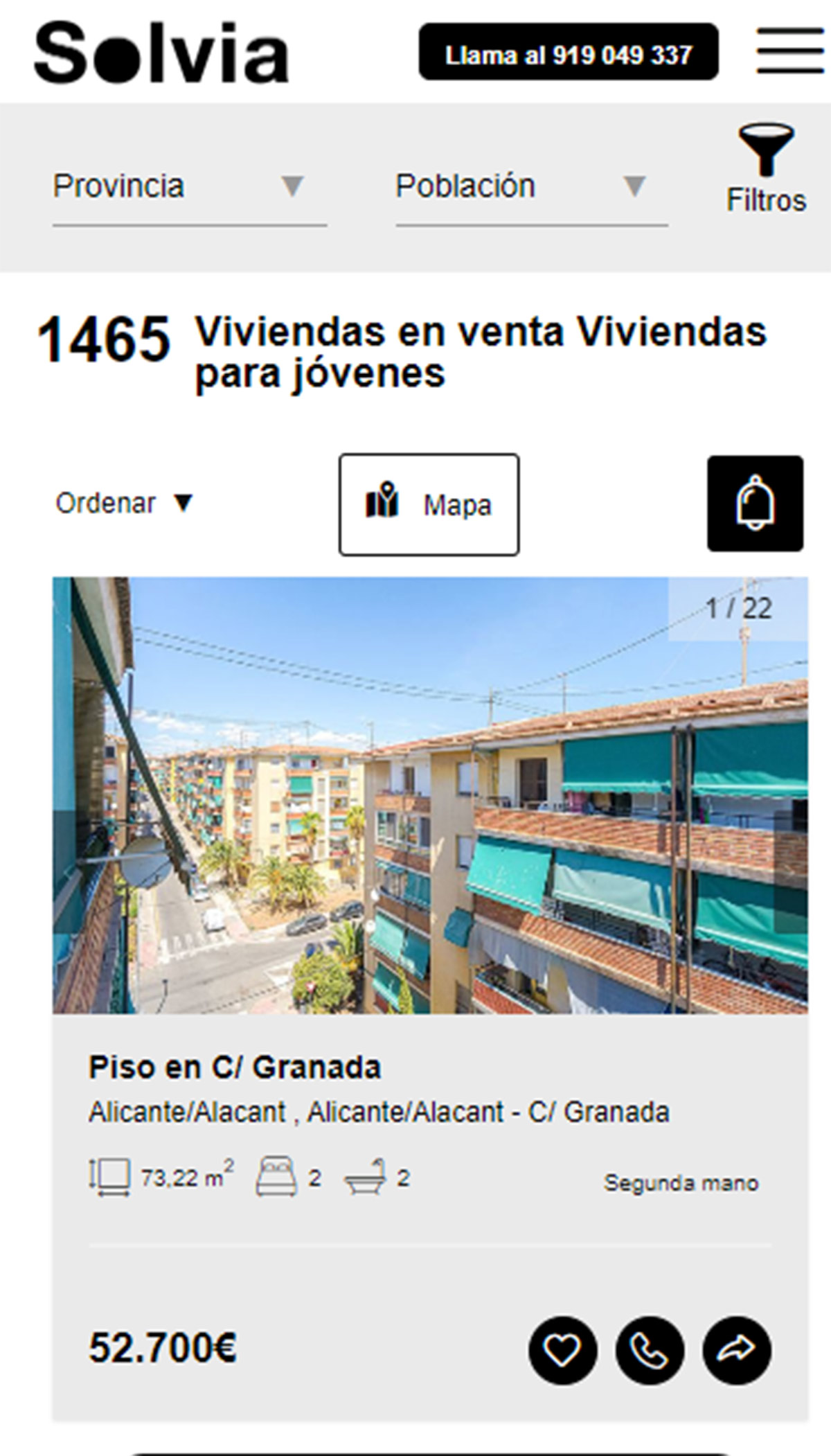 Pisos en Solvia por 52.700 euros