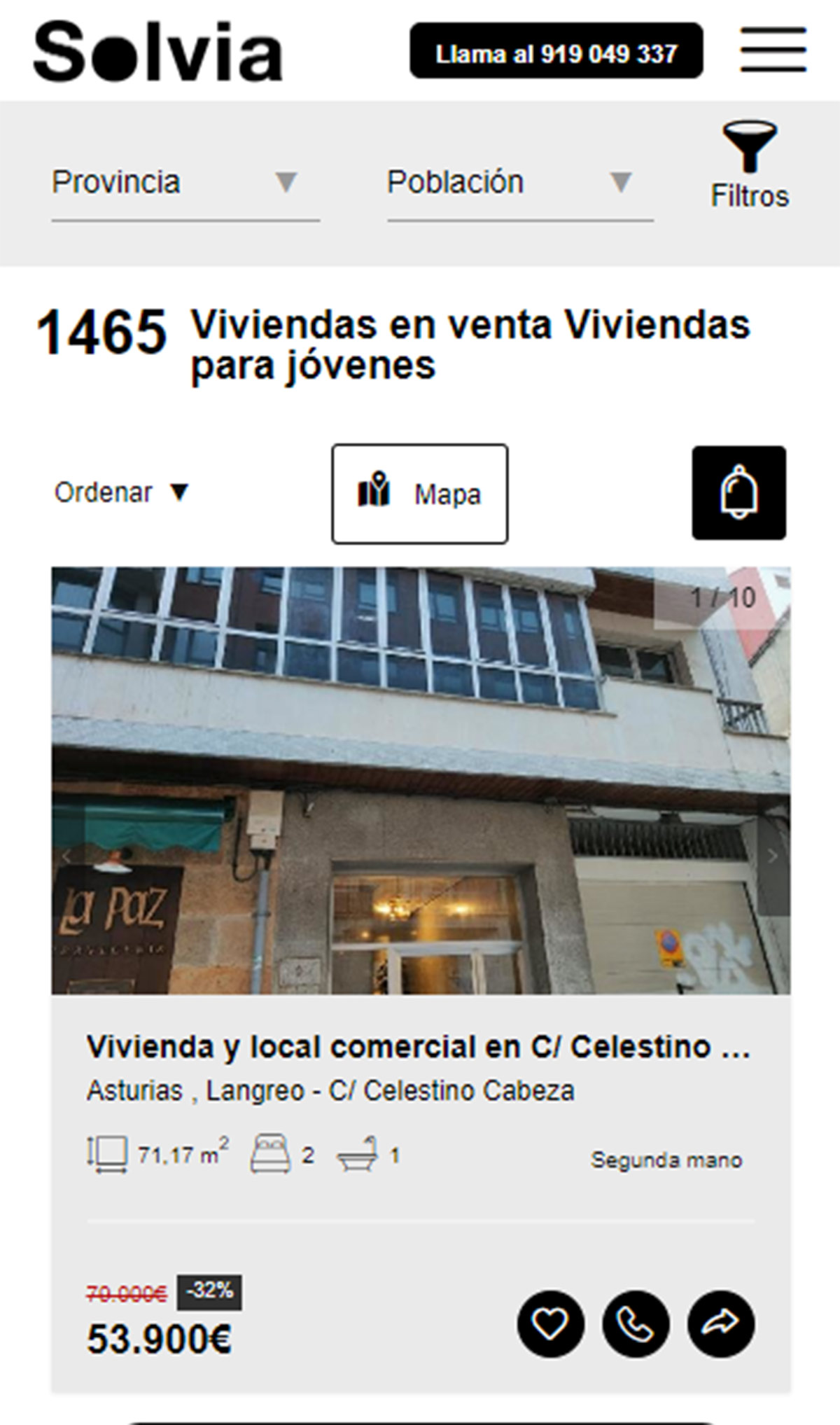 Pisos en Solvia por 53.900 euros
