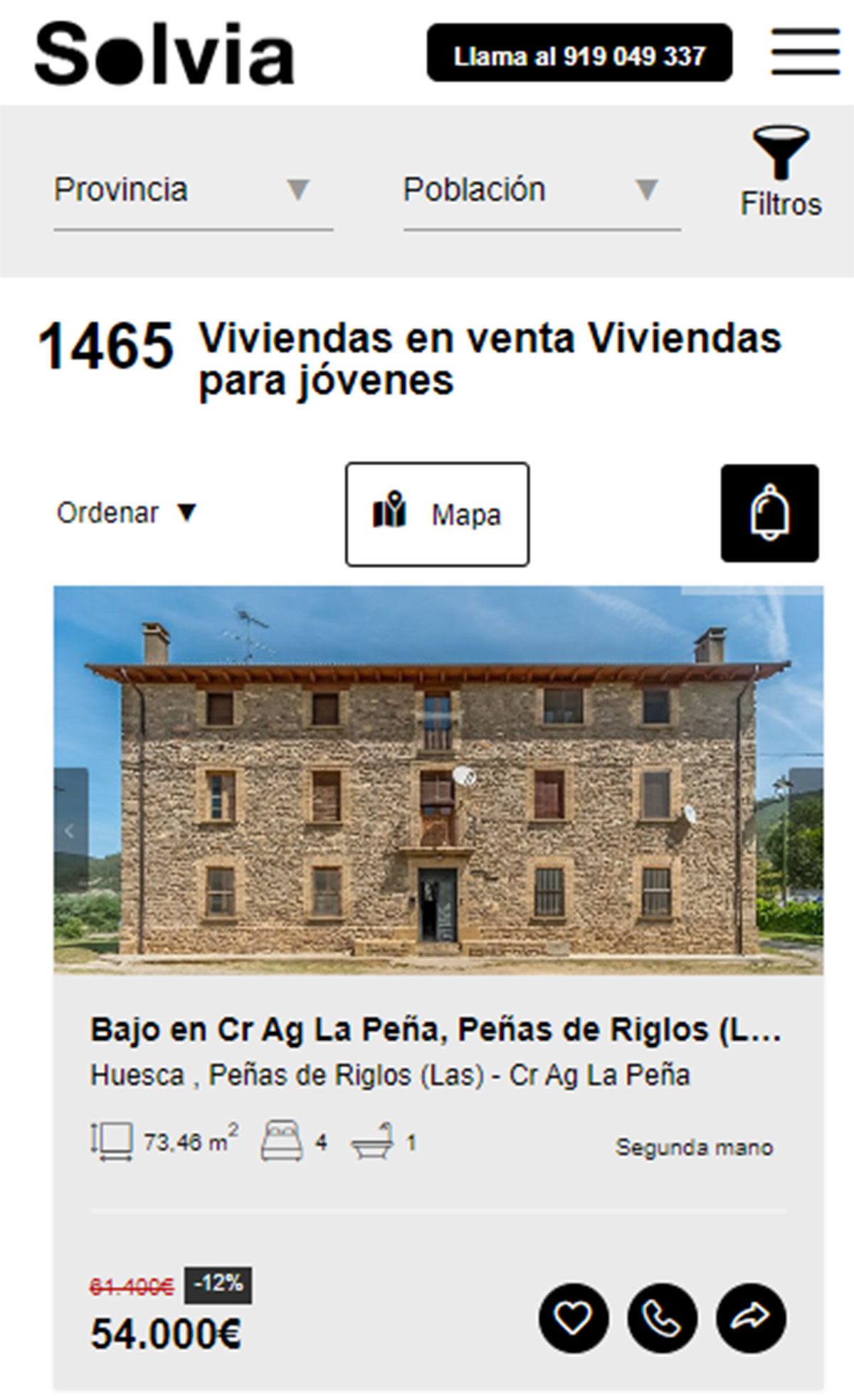 Pisos en Solvia por 54.000 euros