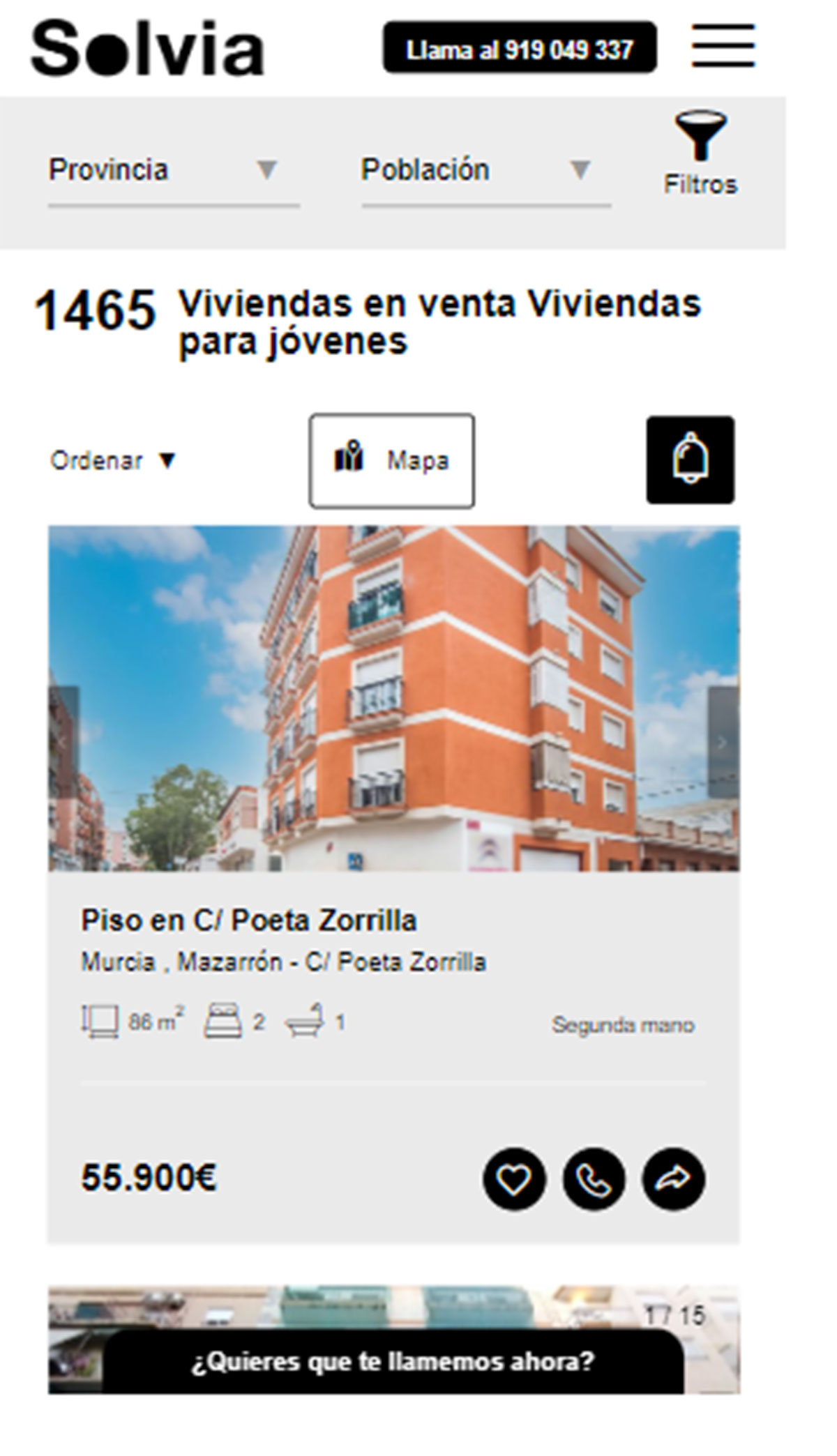 Pisos en Solvia por 55.900 euros