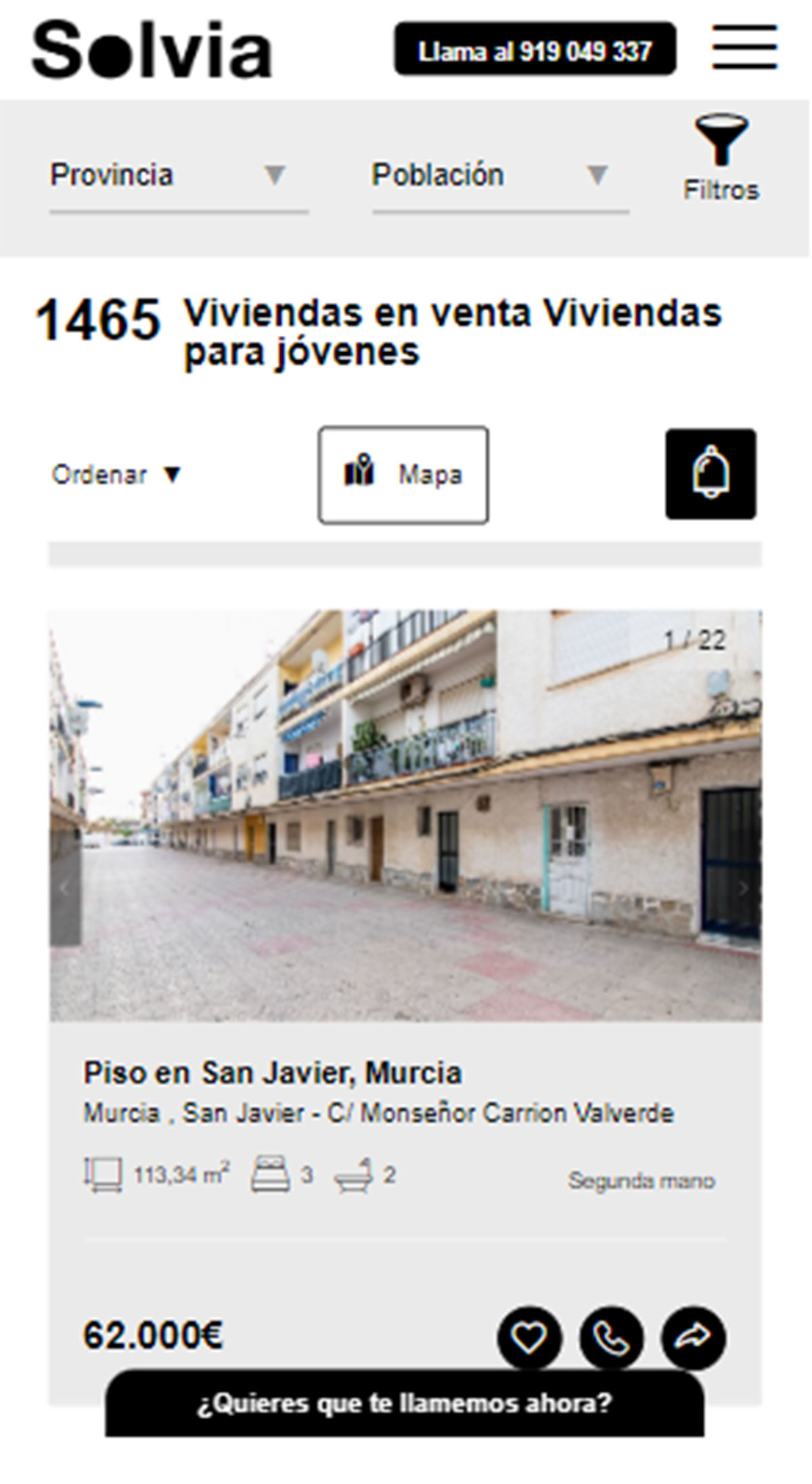 Pisos en Solvia por 62.000 euros