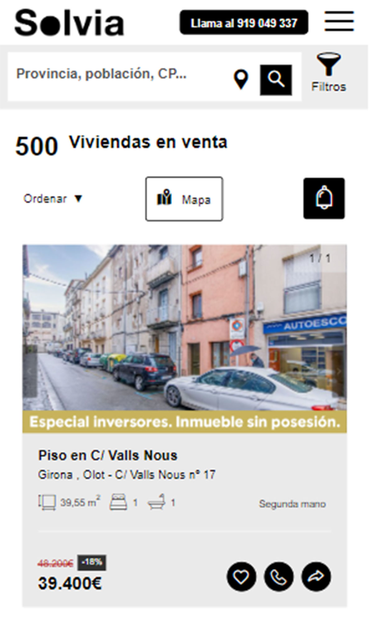 Piso a la venta con cocina amueblada por menos de 40.000 euros