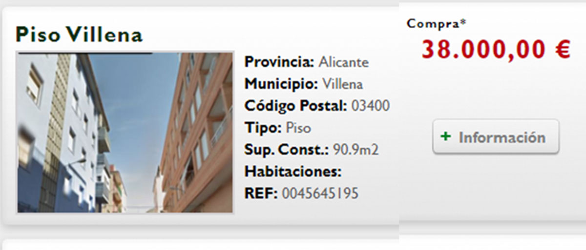 Piso a la venta en Alicante por 38.000 euros