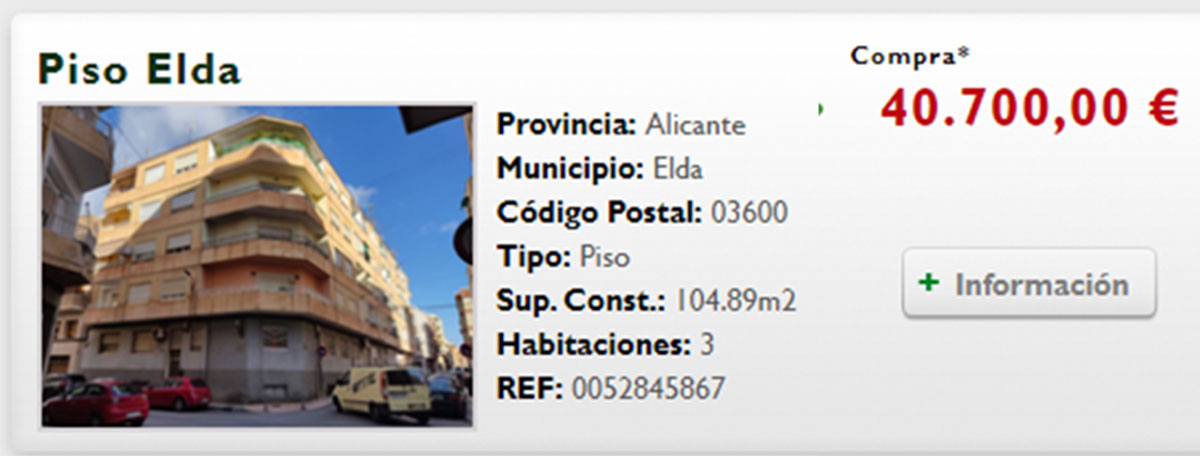 Piso a la venta en Alicante por 40.000 euros