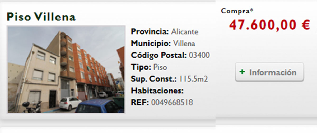 Piso a la venta en Alicante por 47.000 euros