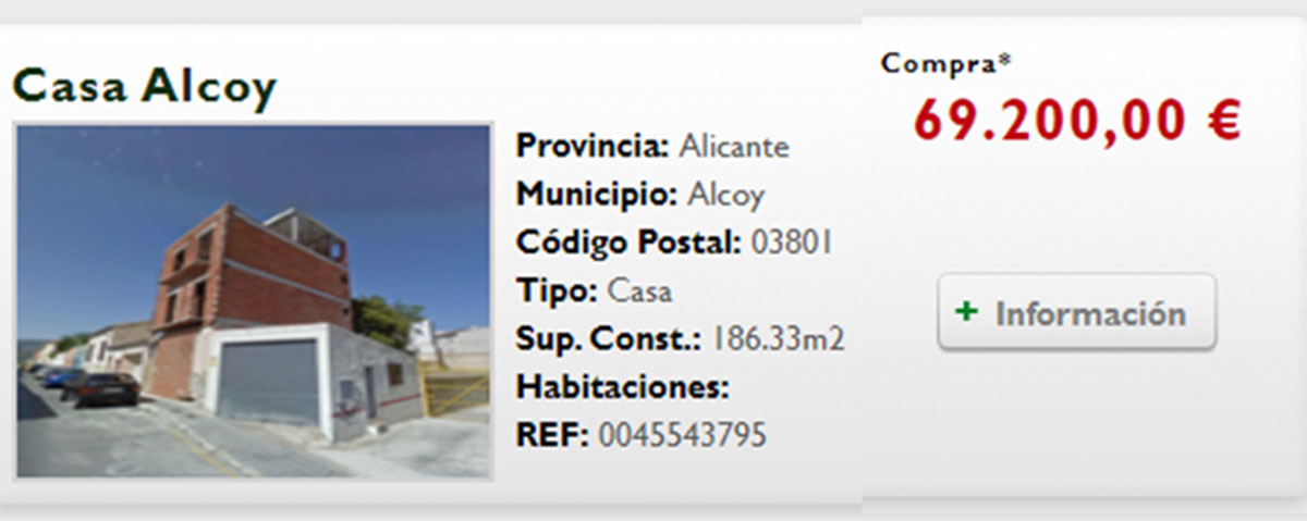 Piso a la venta en Alicante por 69.000 euros