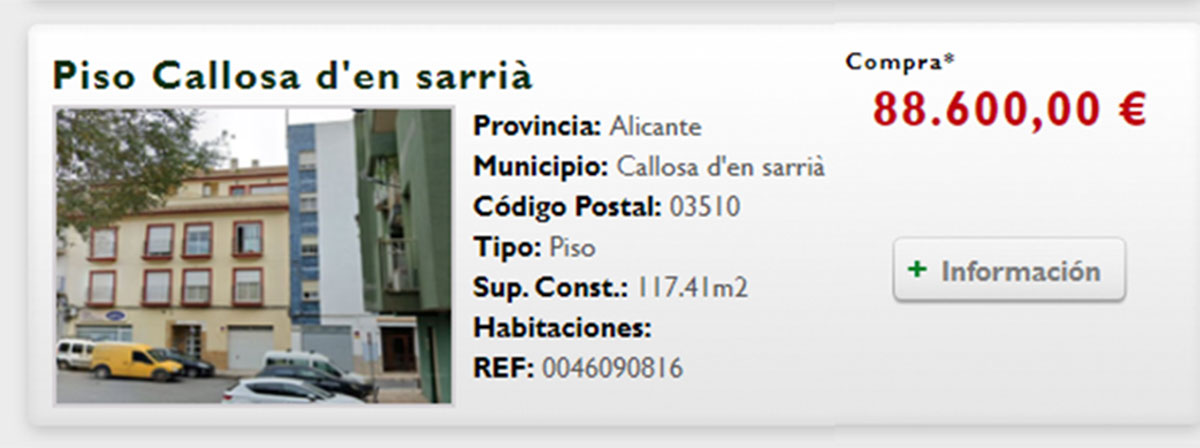 Piso a la venta en Alicante por 88.000 euros