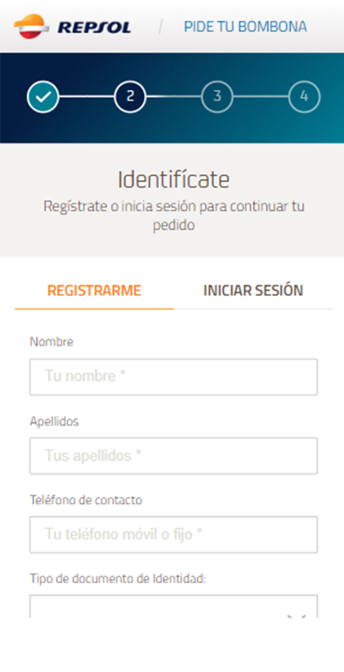 Registrarse en la plataforma