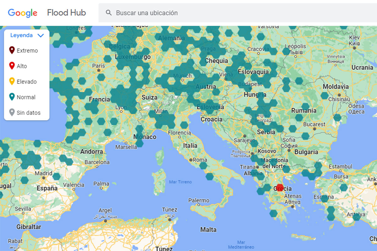 Riesgo de inundaciones en Grecia