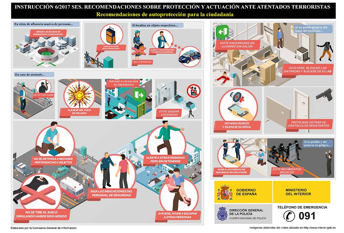 Consejos cómo actuar ante un ataque terrorista.