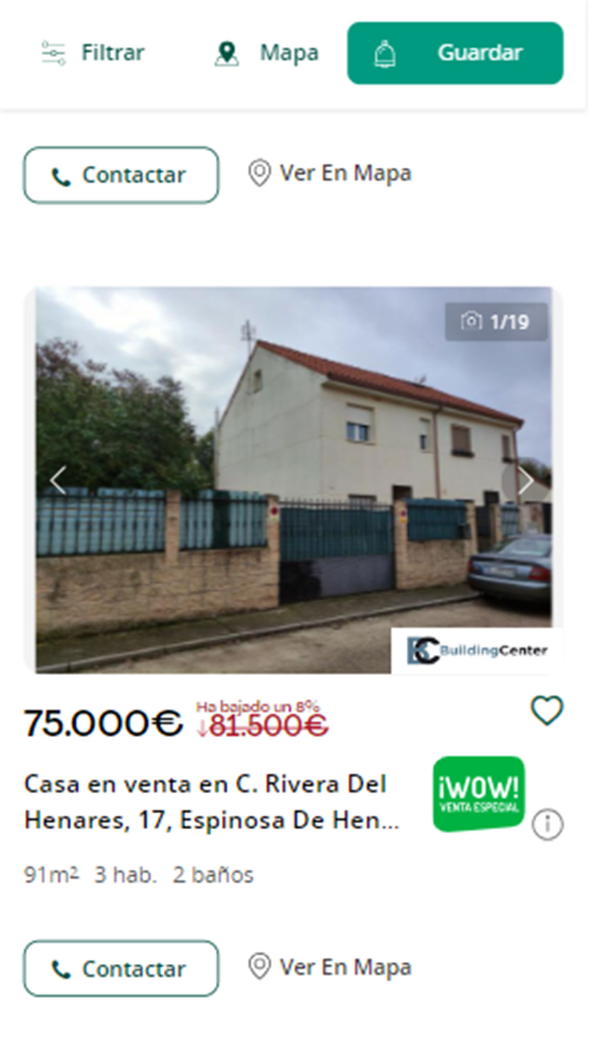 Casa en Guadalajara a la venta por 75.000 euros