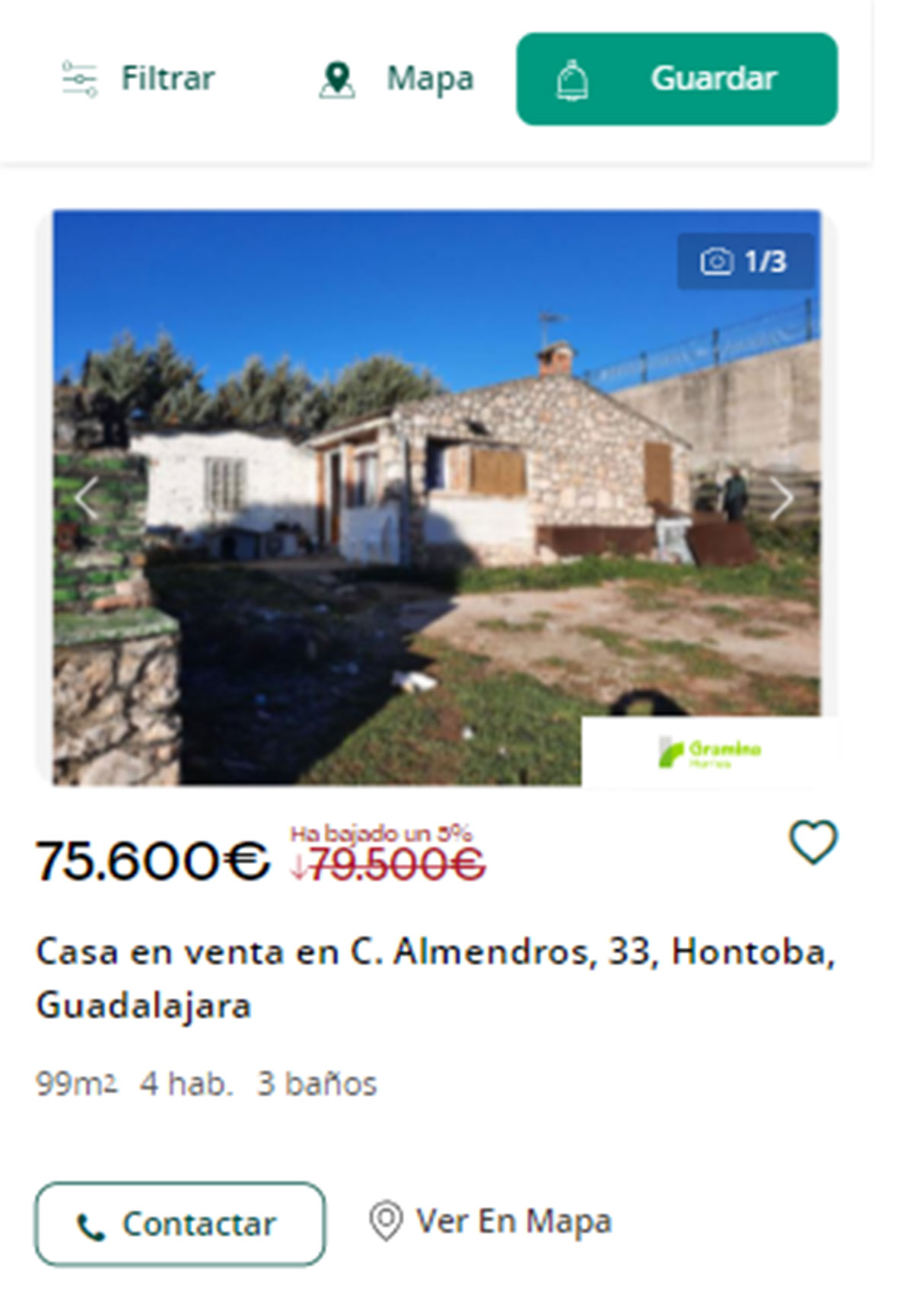 Casa en Guadalajara por 75.600 euros