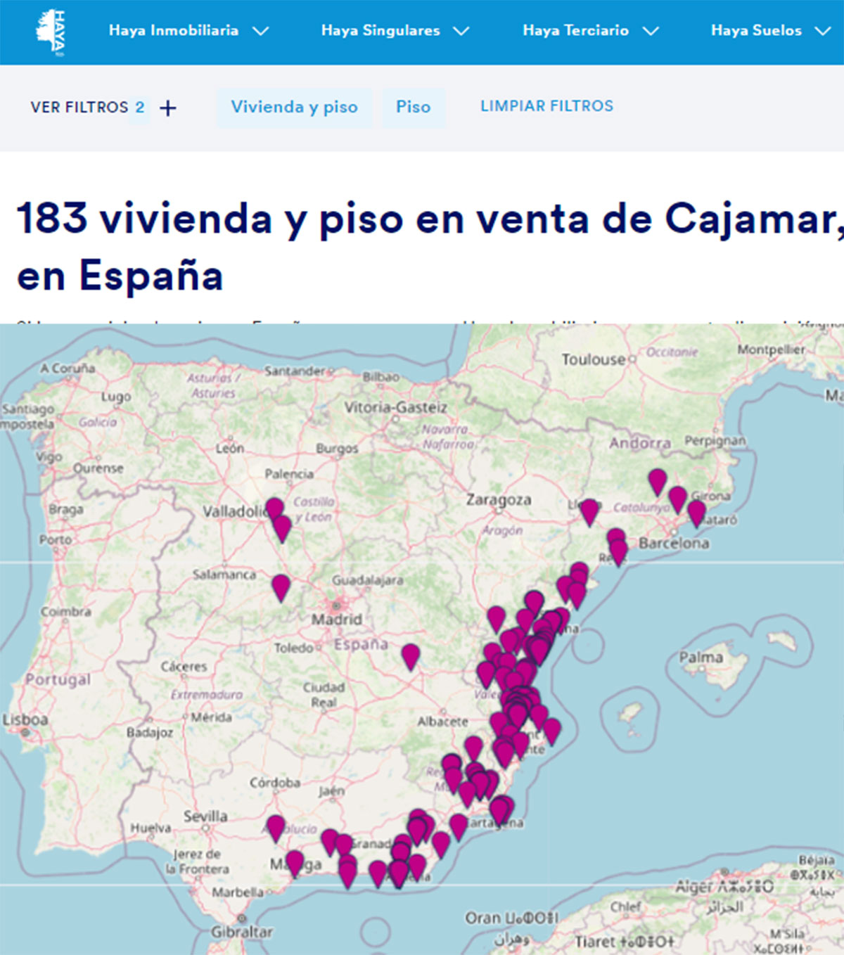 Catálogo de pisos de Cajamar